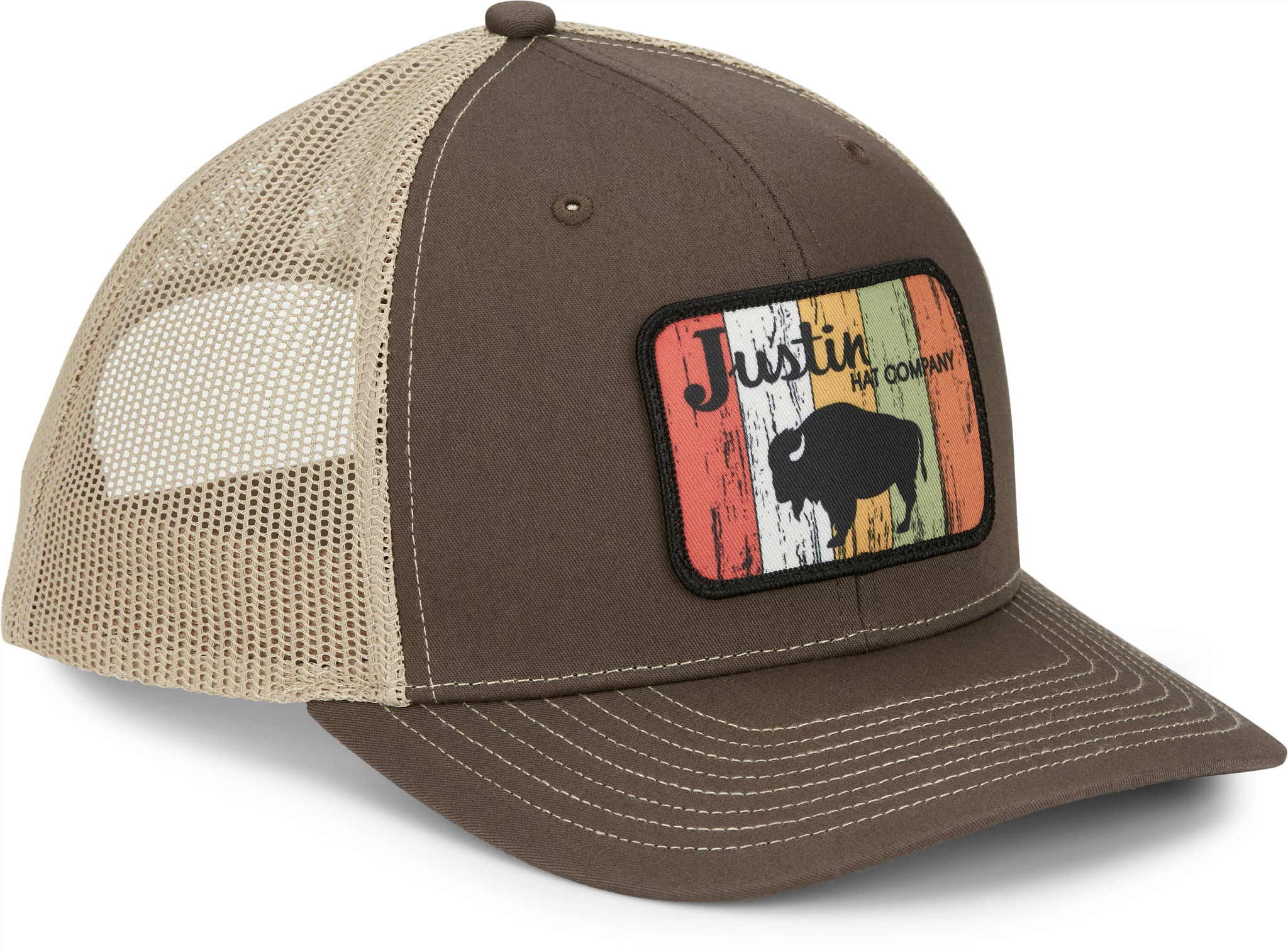 Justin Buffalo Patch Hats Cap Jcbc800 Casa Raul Western Wear