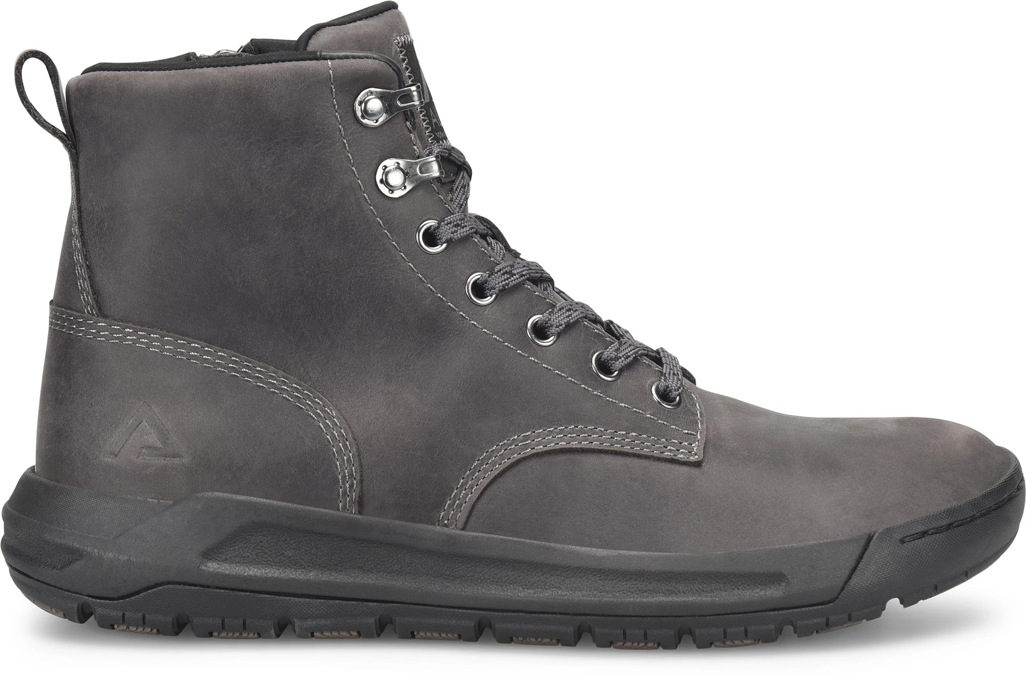Eddy Waterproof Leather Boots se muestra en la Pavement (Gris)