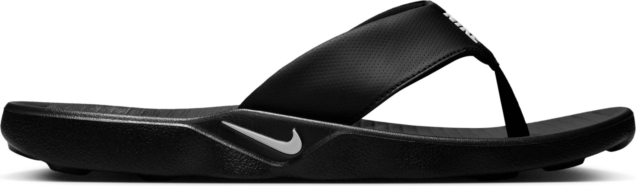 Men's Nike Marina Thong Sandal shown in Black (Black)