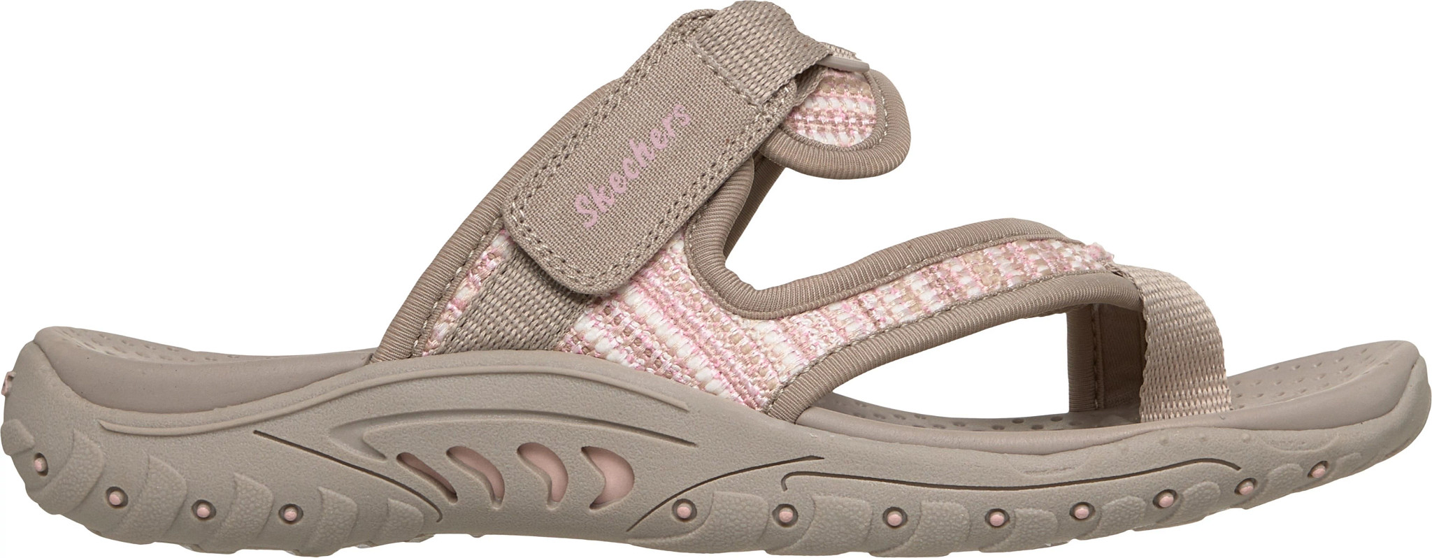 Women's Skechers Reggae shown in Taupe/Multi (Tan)