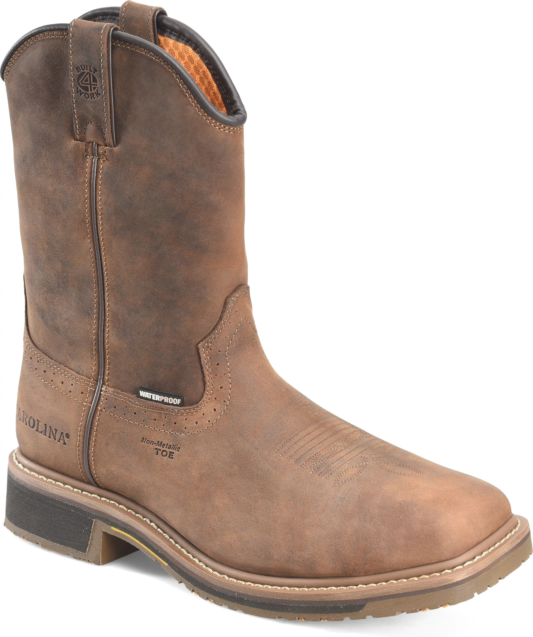 Mens steel toe on sale pull on boots