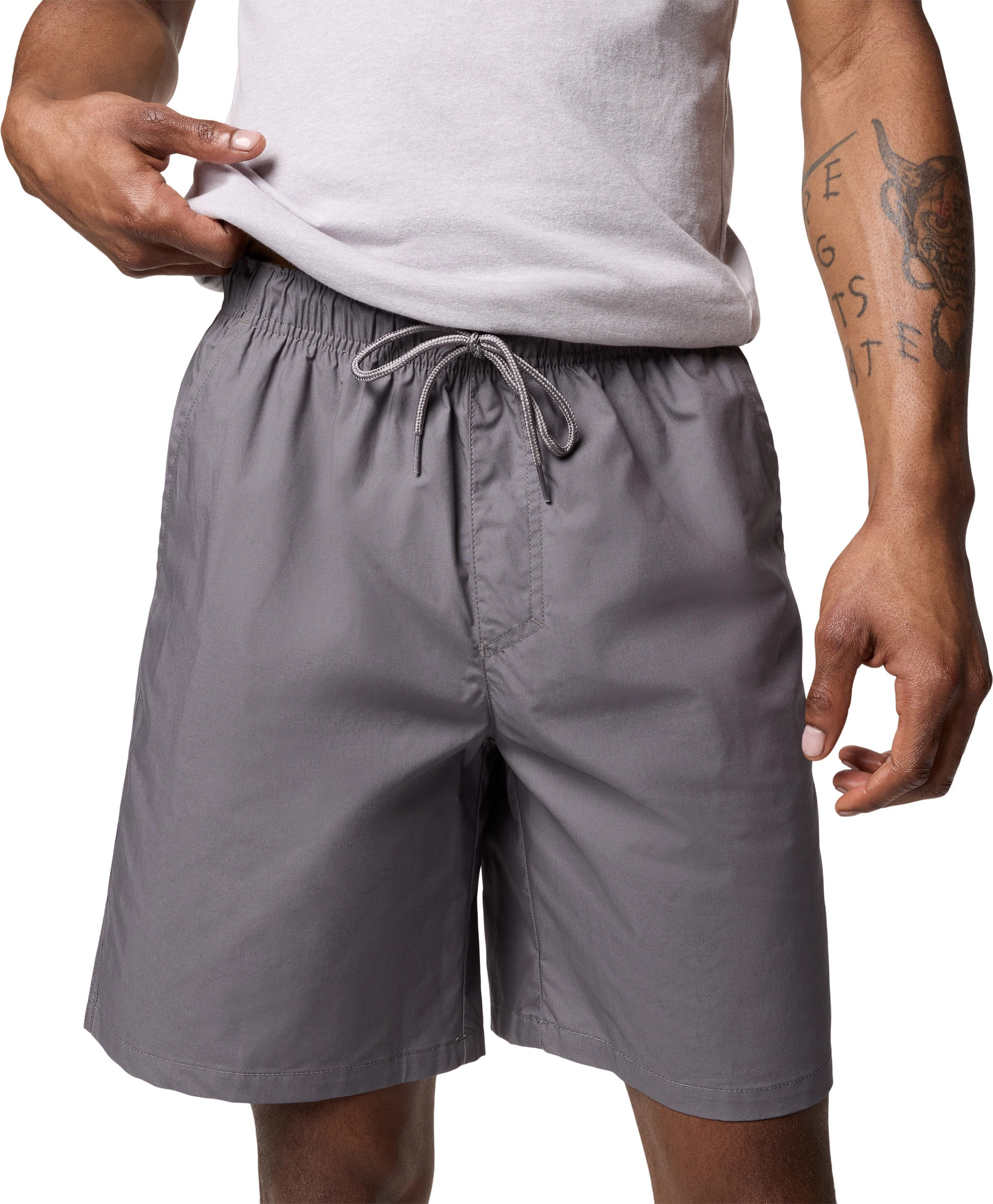Men's Columbia Washed Out Easy 8 Inch Shorts shown in City Grey (Grey)