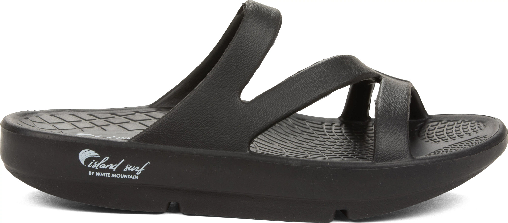 Women's Island Surf Coral Slide shown in Black (Black)