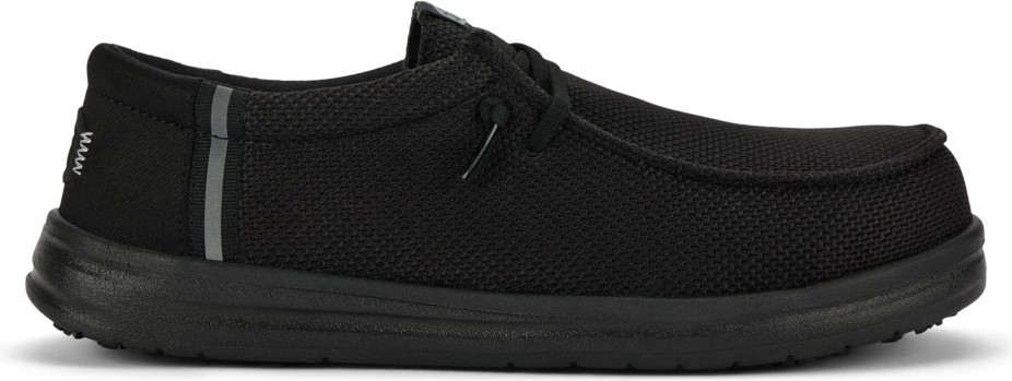 Men's Hey Dude Wally Work Wide Composite Toe shown in Black (Black)