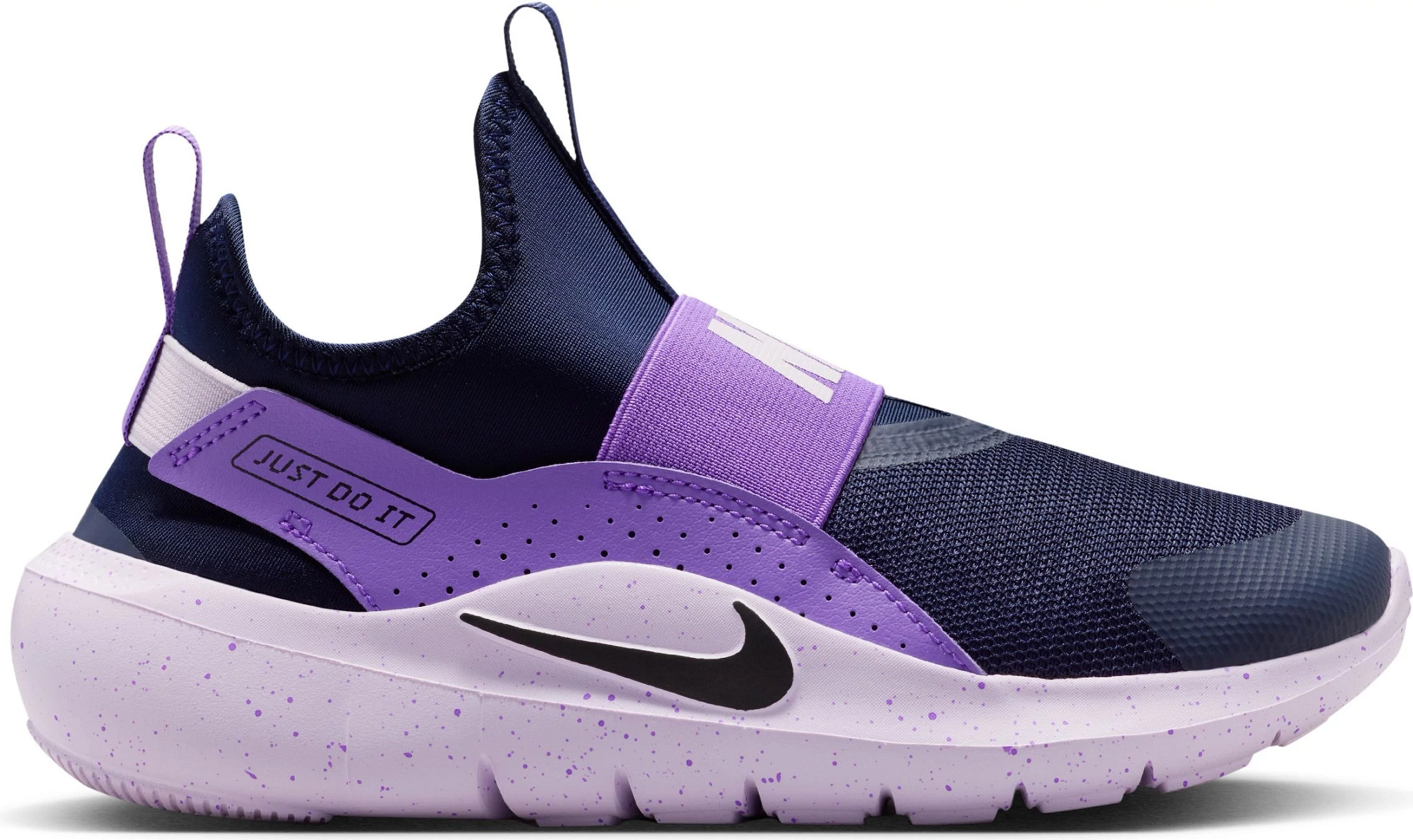 Youth Girl's Nike Flex Runner 4 shown in Blue/Black/Violet (Purple)