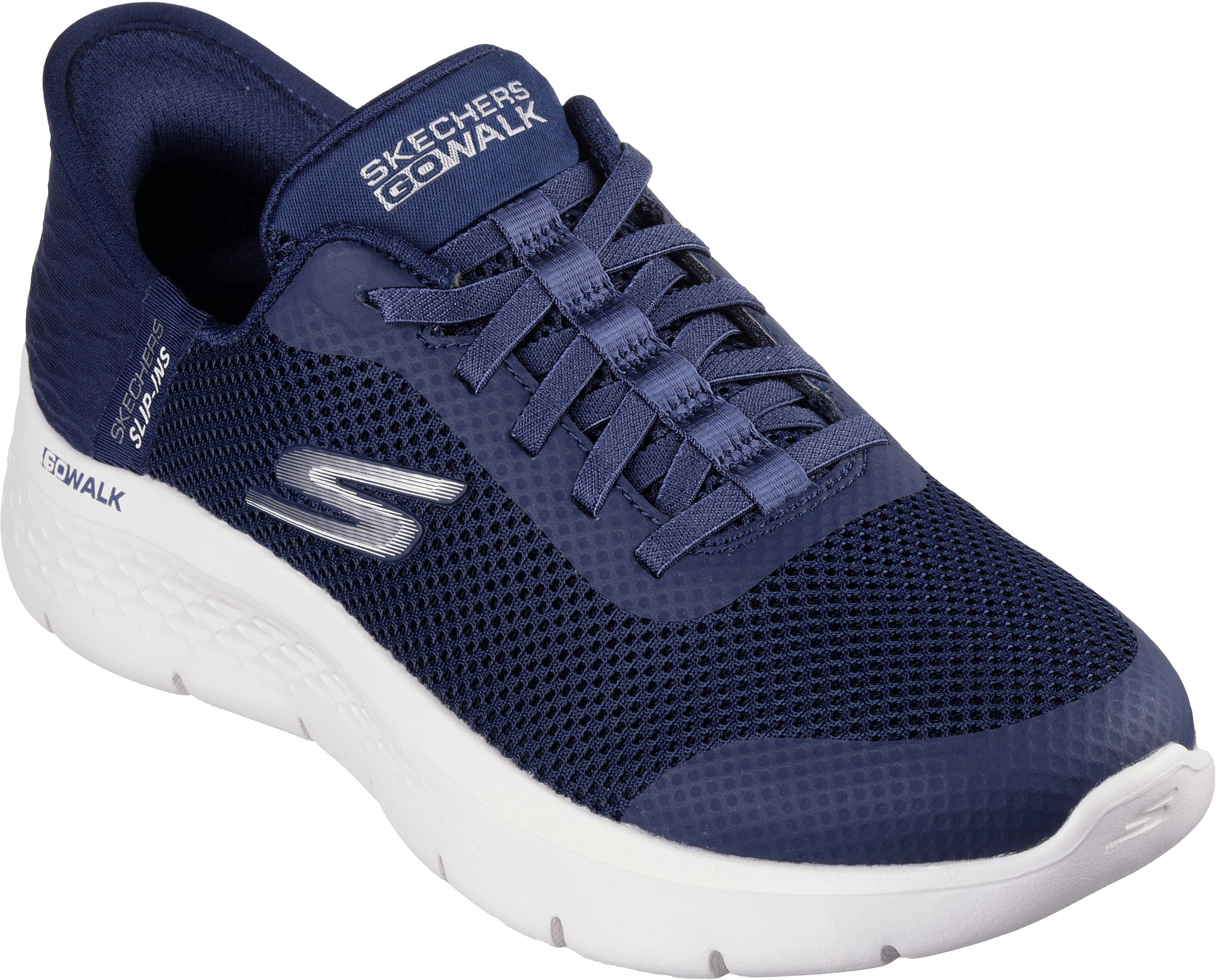 Navy blue skechers tennis shoes best sale