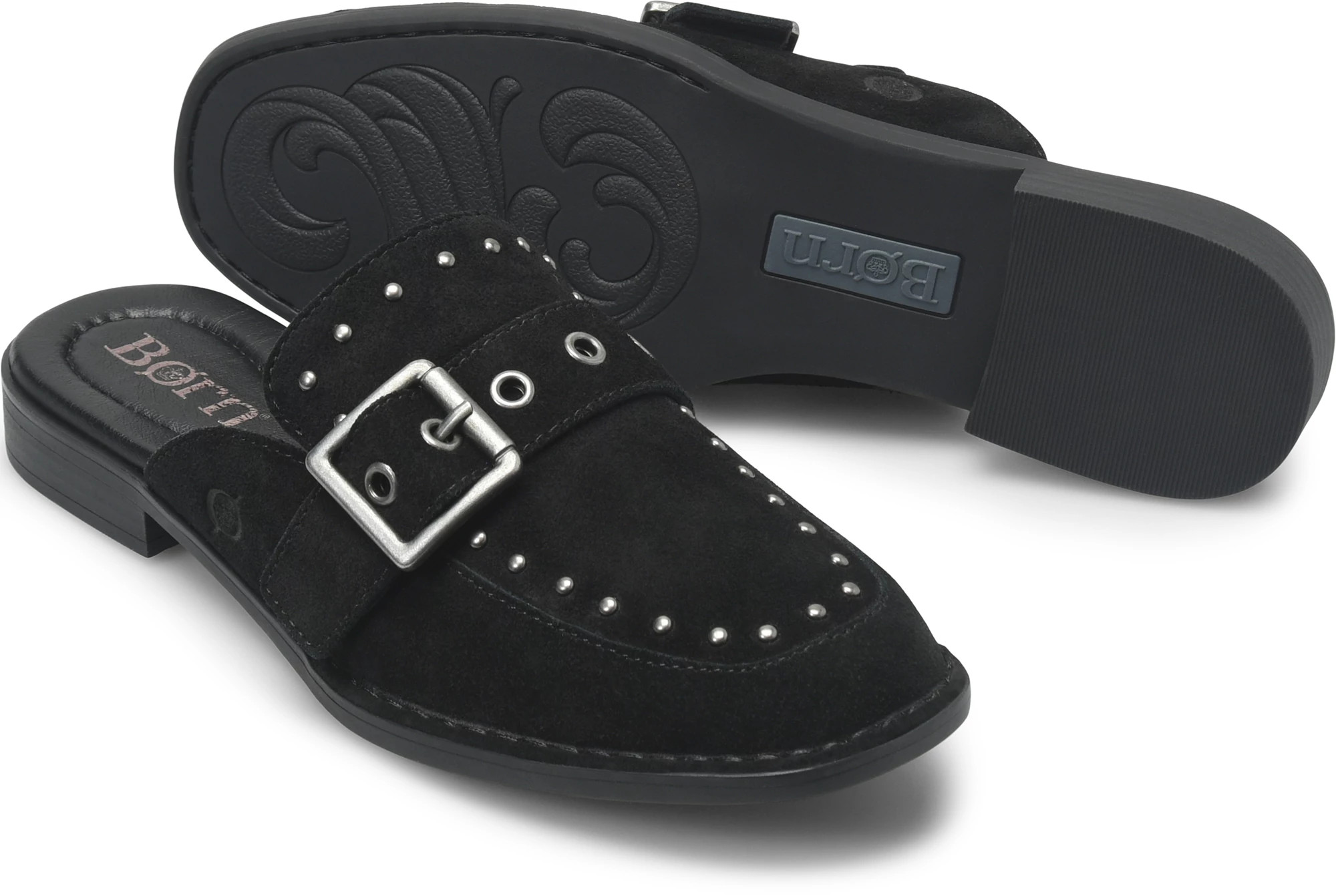 Mikah Stud shown in Black Suede (Black)