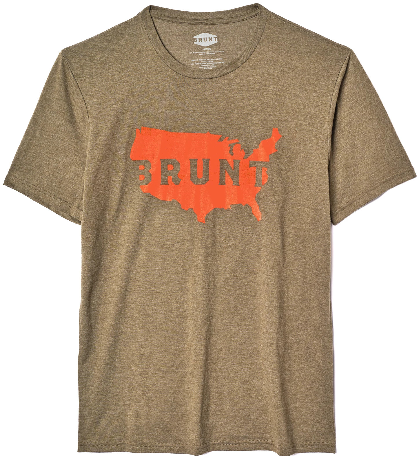 Men's Brunt Short Sleeve Us Map T-Shirt shown in Green (Green)