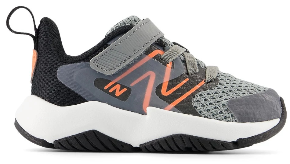 Toddler Boy's New Balance Rave Run V2 Bungee Lace Slate Grey/Black shown in Slate Grey/Black (Grey)