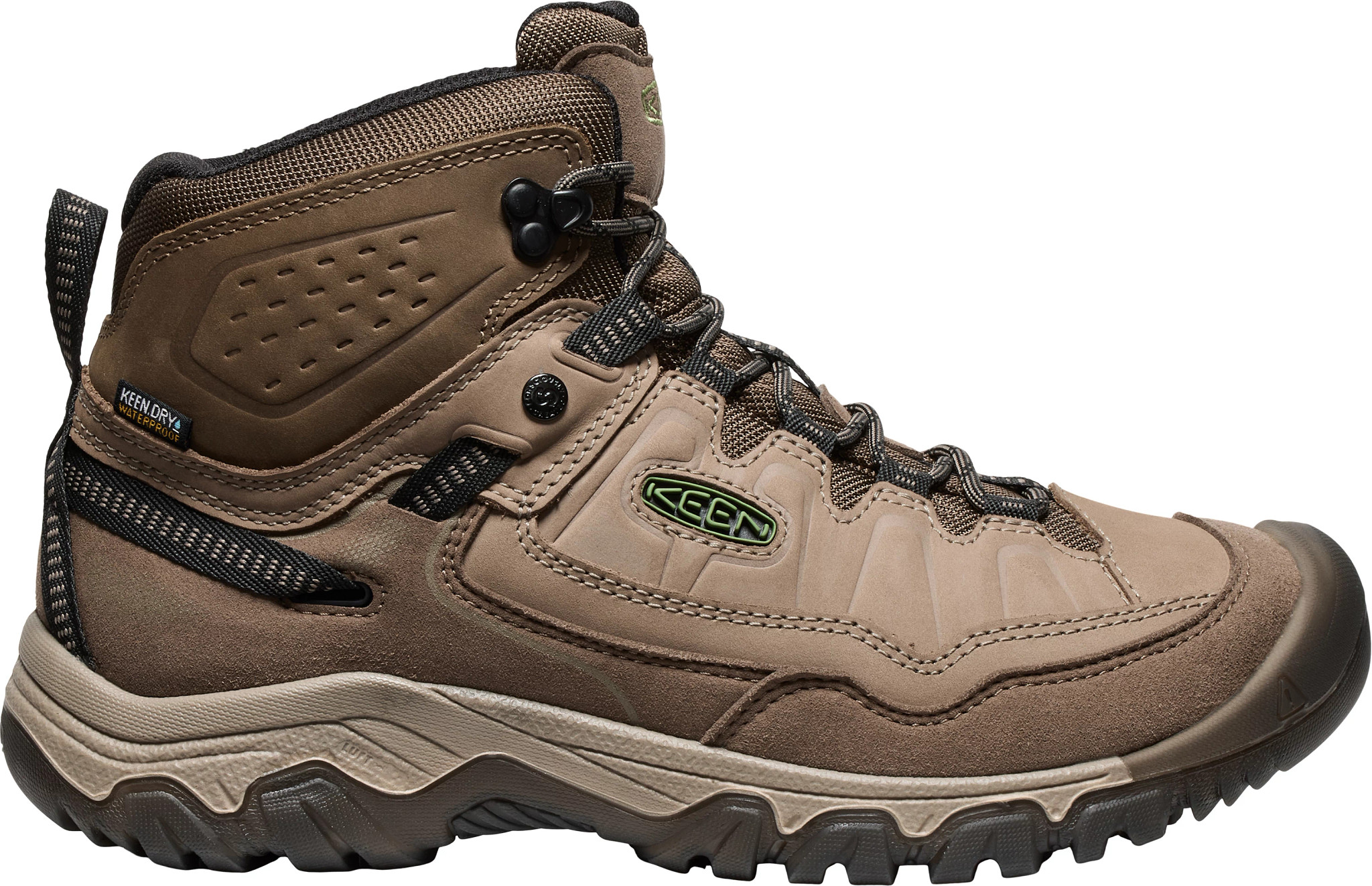 Men's Keen Waterproof Targhee Iv Hiker shown in Brindle Canteen (Brown)