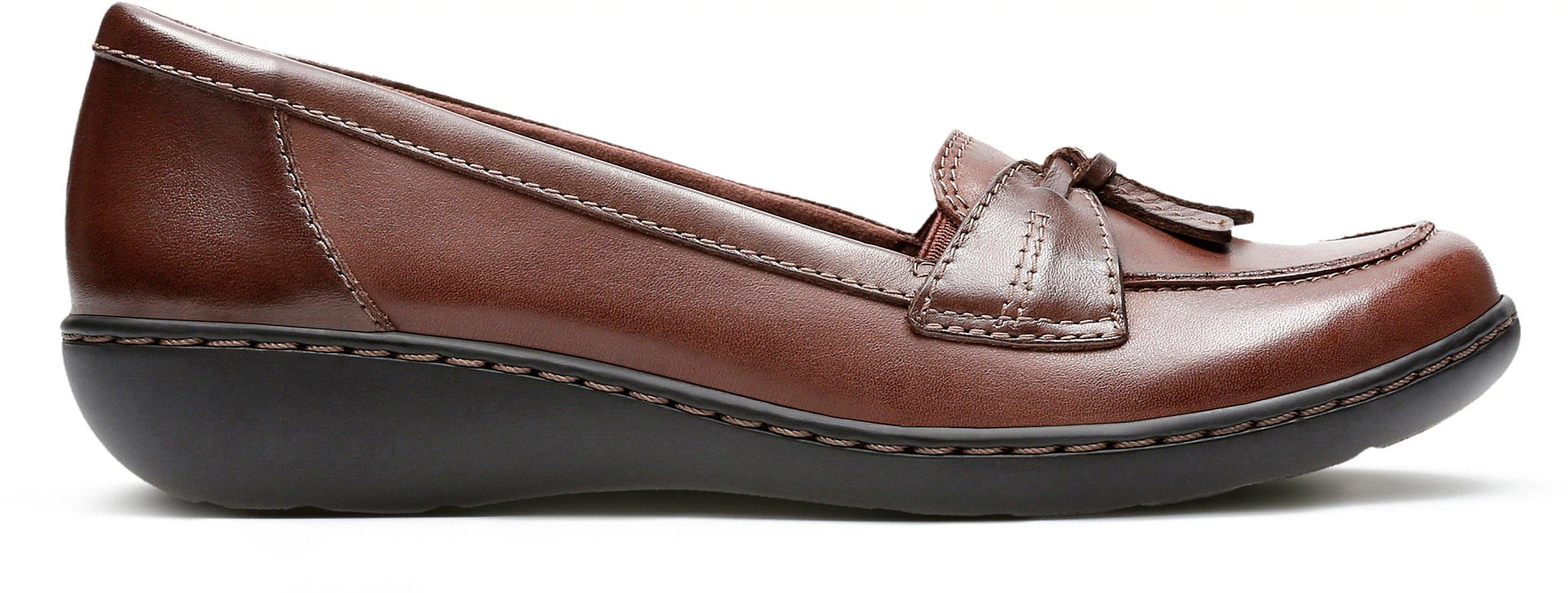 Women's Clarks Ashland Bubble Loafer shown in Brown (Brown)