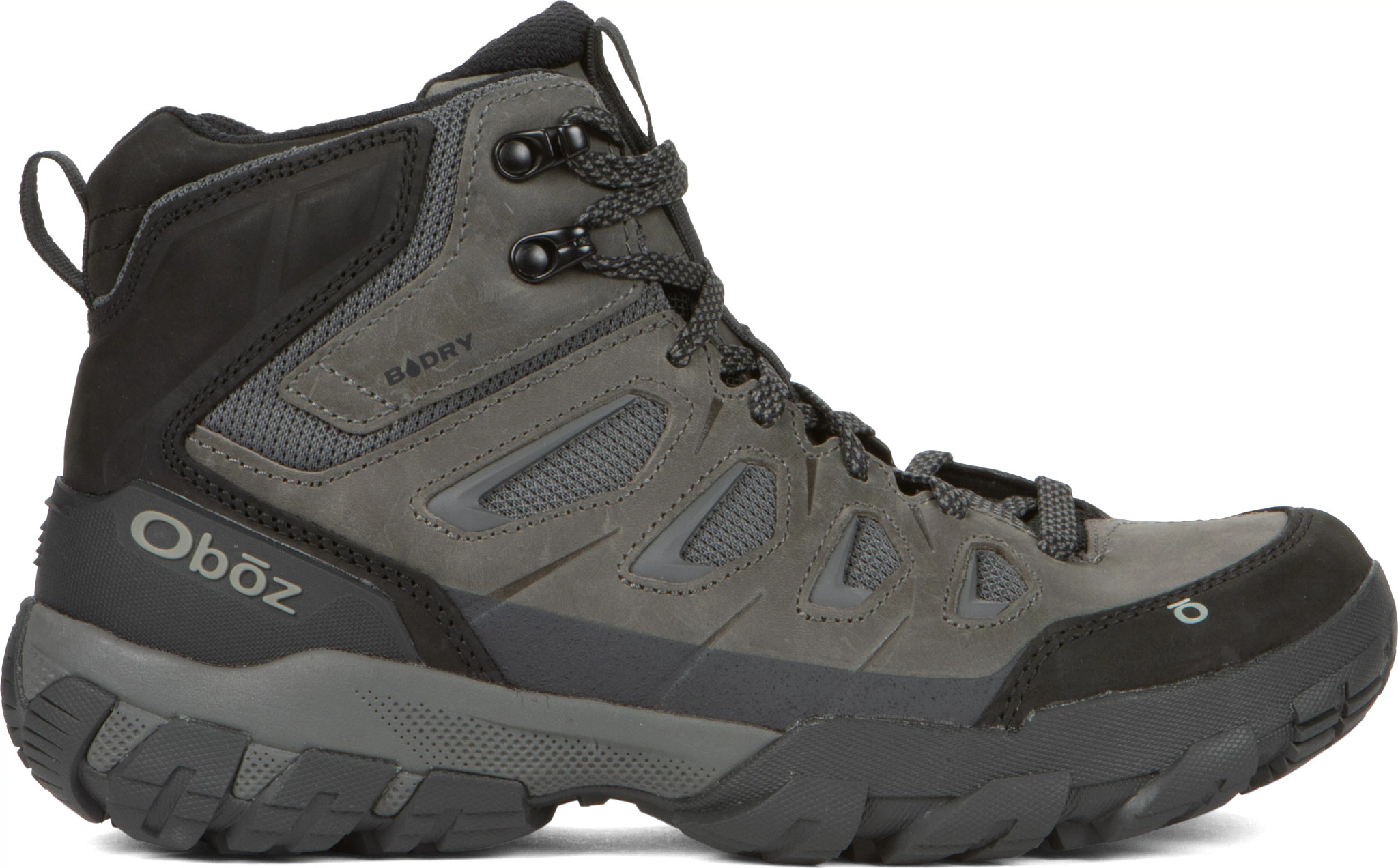 Men's Oboz Waterproof Sawtooth X Hiker shown in Charcoal (Grey)