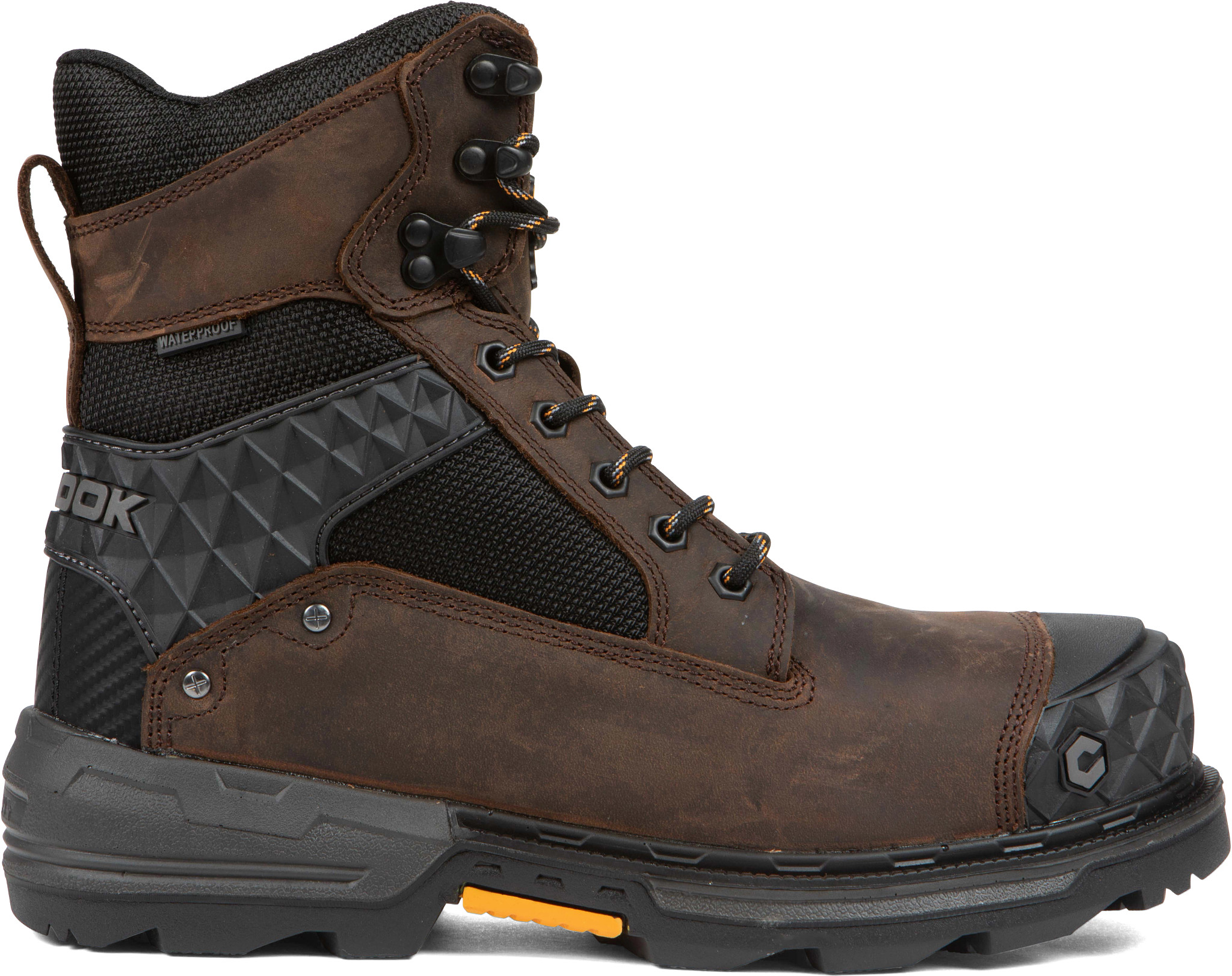 Men's Chinook 8 Inch Waterproof 400g Insulated Comp Toe Pallet Jack shown in Brown (Brown)