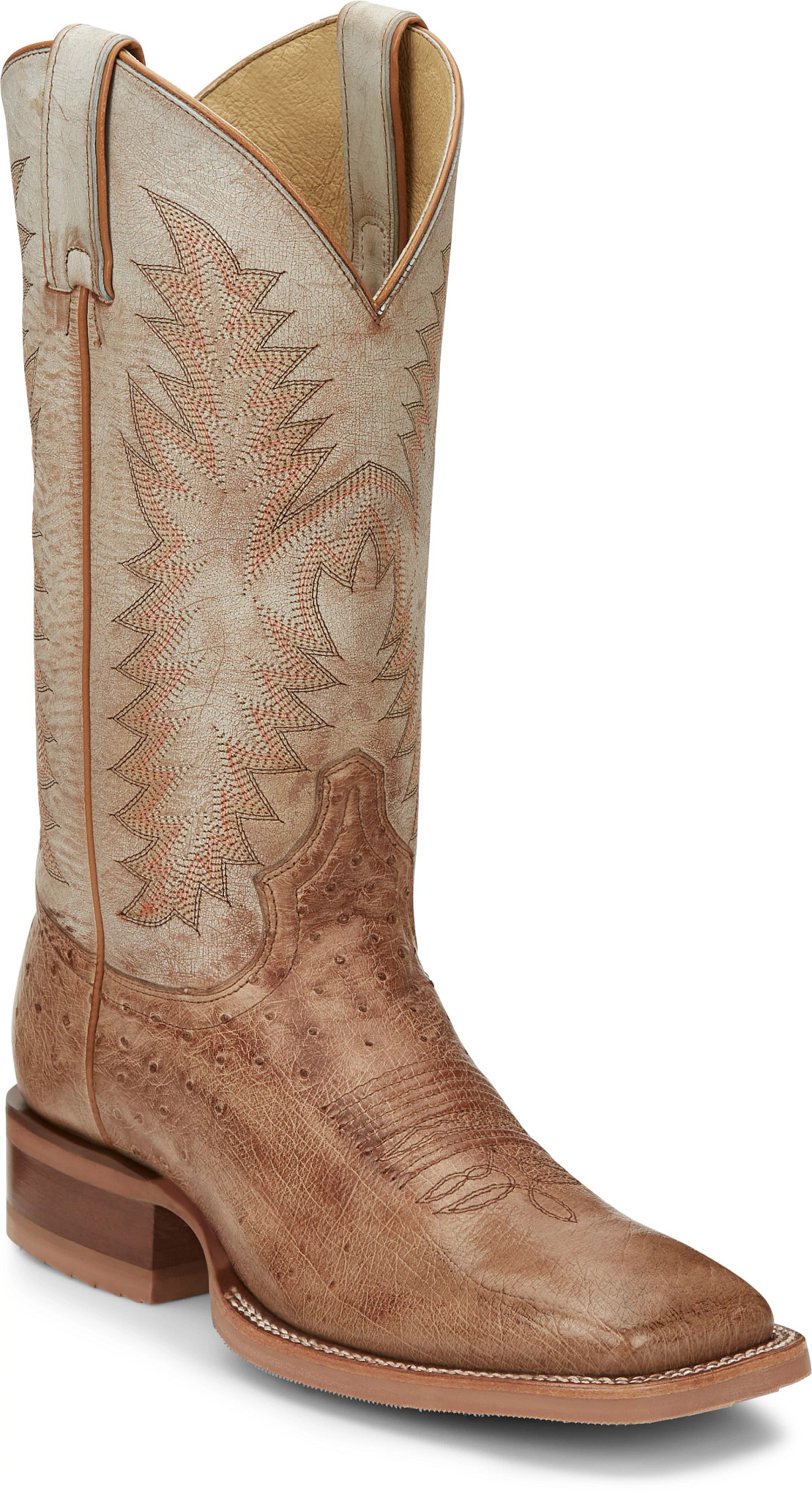 Breck Smooth Ostrich Justin Boots