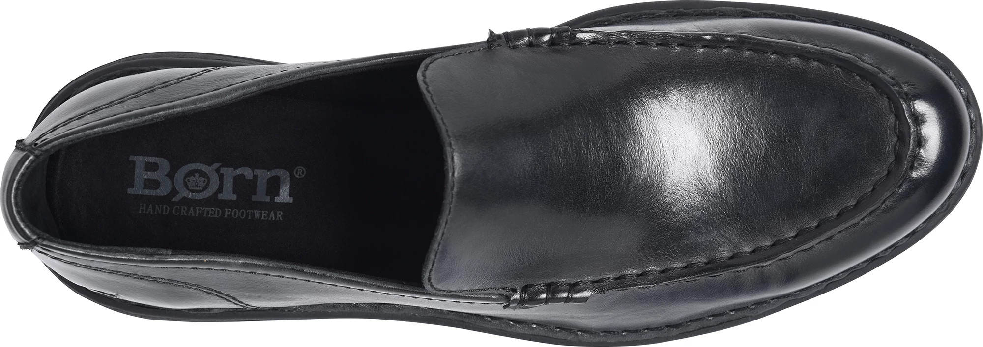 Born Mens Size 11 Thaton Black Full Grain Leather Loafers Shoes Born Mens Size 9.5 Thaton Black Full Grain Leather Loafers Shoes main image 2