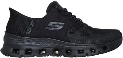 Women's Skechers Slip-Ins Slip Resistant Glide Step Pro Edura shown in Black (Black)