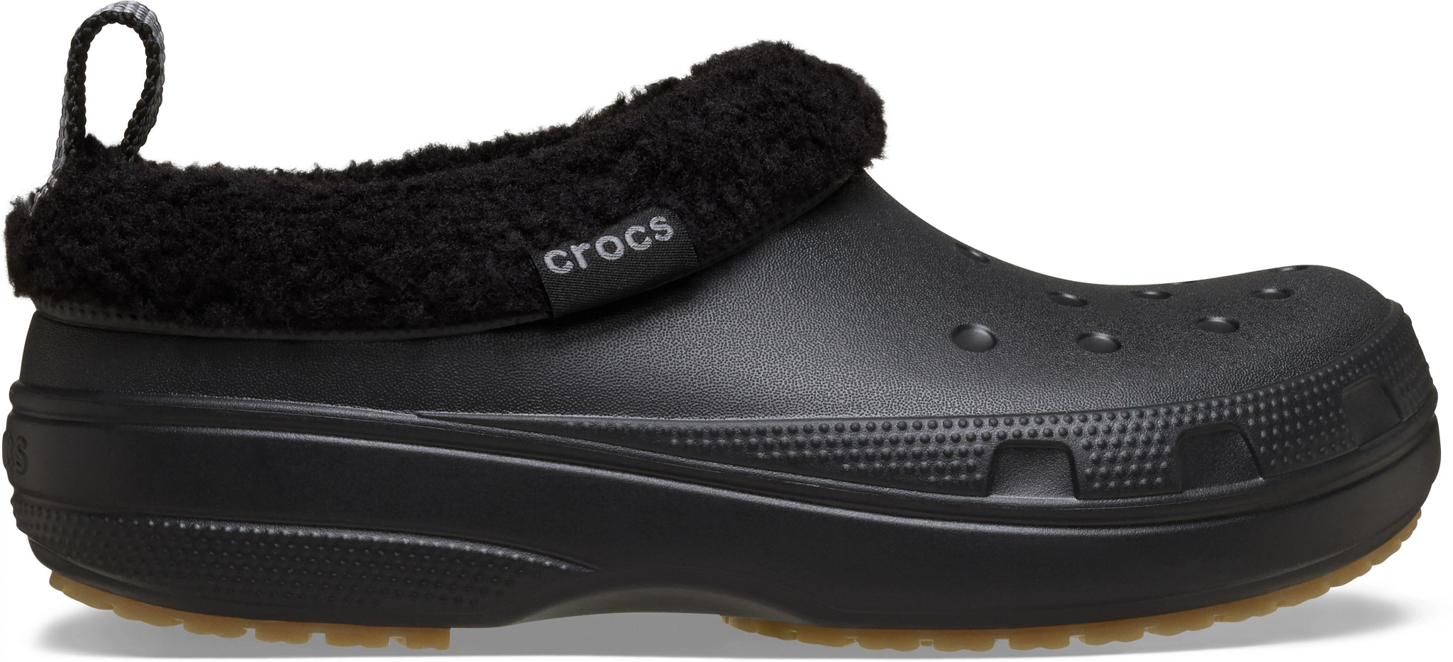 Women's Crocs Classic Lined Shorty shown in Black (Black)