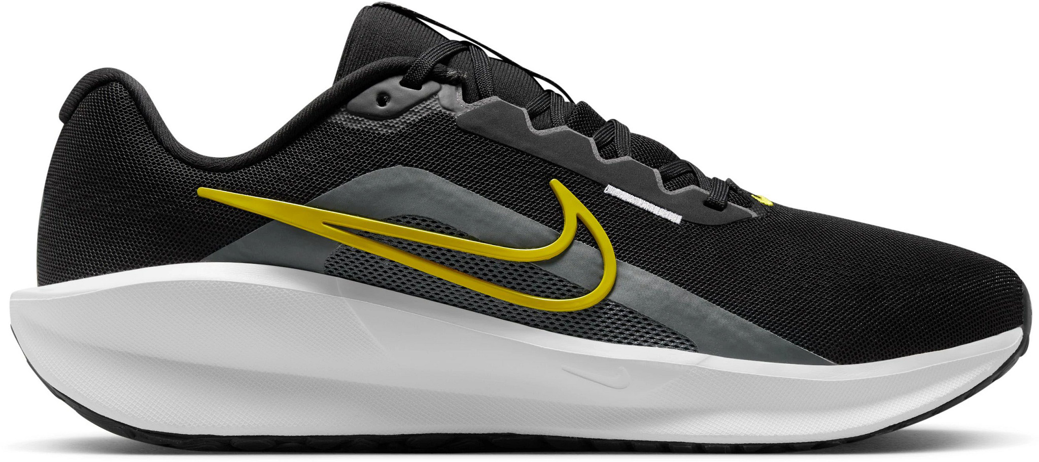 Men's Nike Downshifter 13 Runner shown in Grey/Black/Yellow (Black)