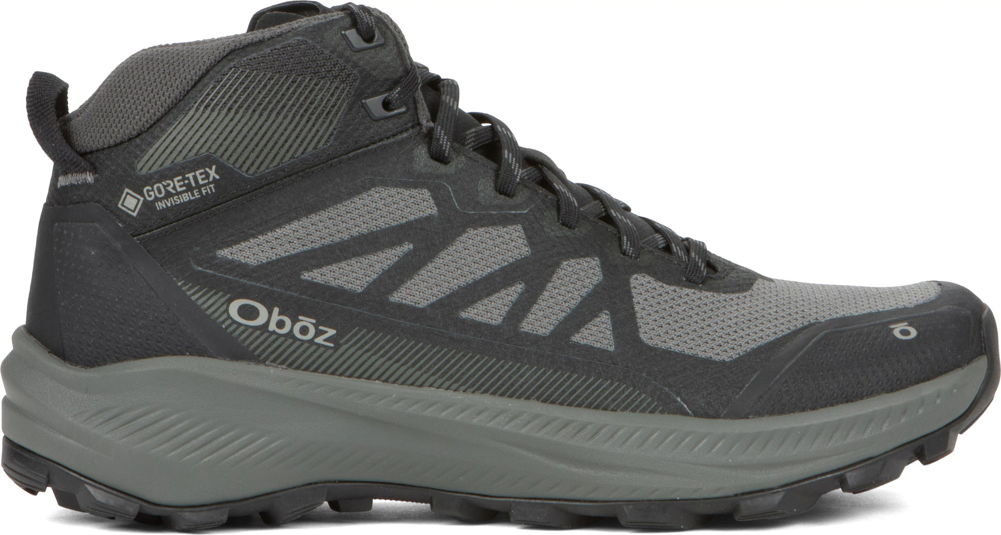 Men's Oboz Waterproof Katabatic Hiker shown in Black Sea (Black)