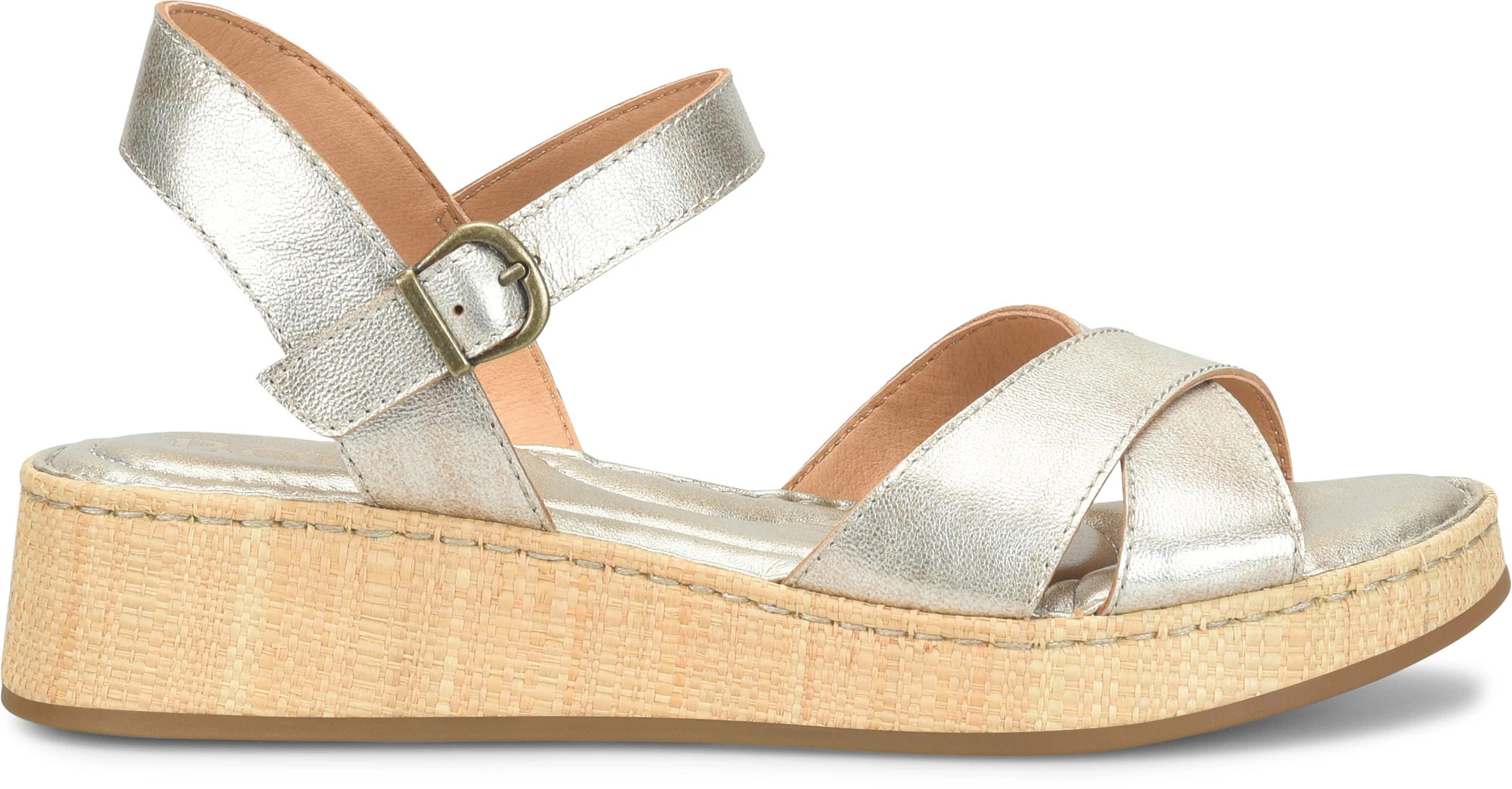 Women's Born Shoes Cannes shown in Light Gold (Metallic)