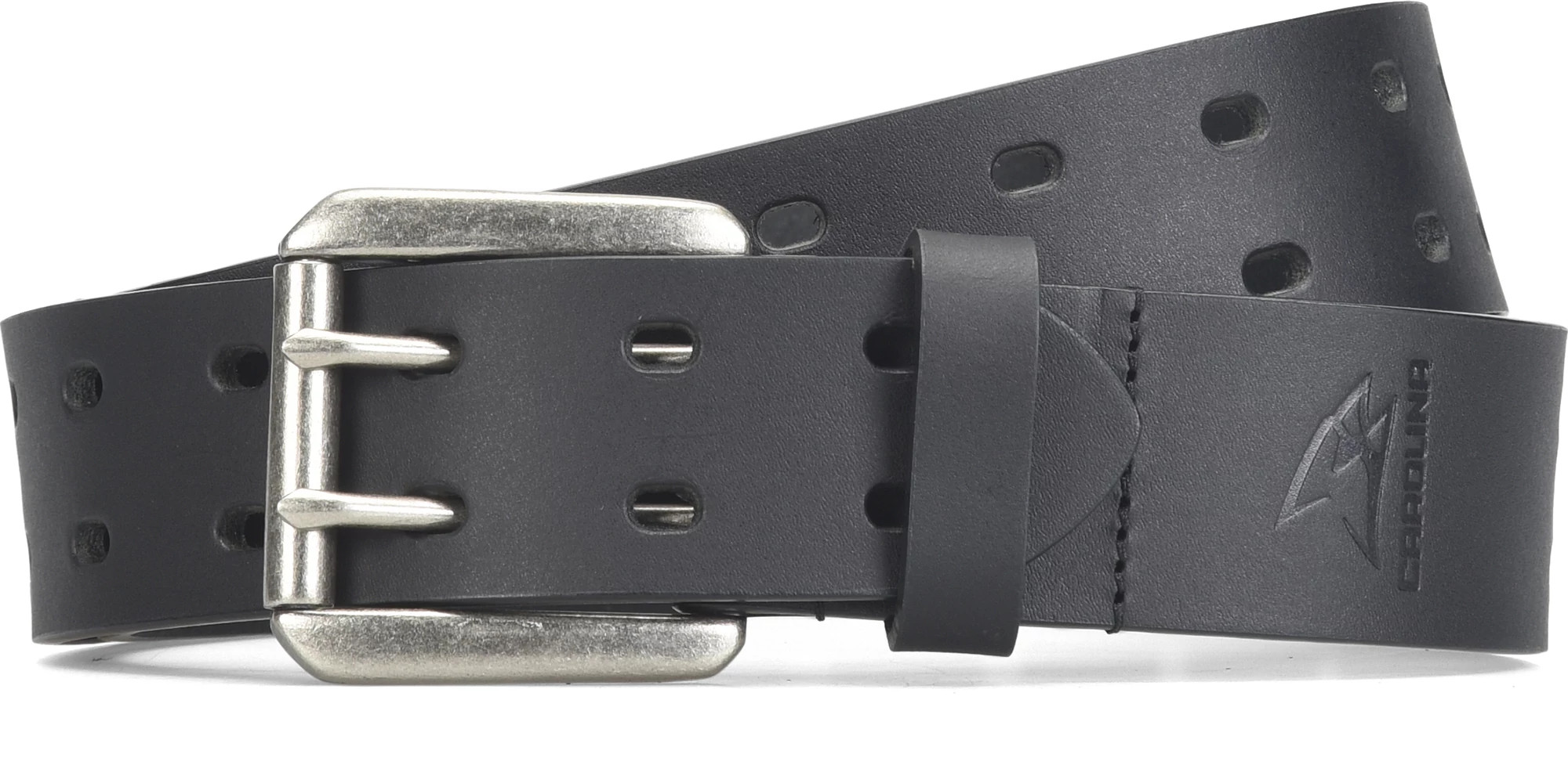 Double Prong Belt shown in Black (Black)
