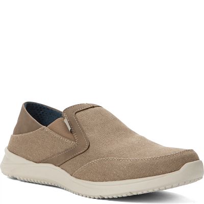 Nunn Bush Conway EZ Canvas Moc Toe Slip-On 10 Men's Stone Nunn Bush Conway EZ Canvas Moc Toe Slip-On 10 Men's Stone