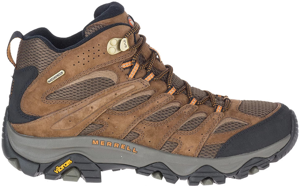 Men's Merrell Waterproof Moab 3 Hiker shown in Brown (Brown)