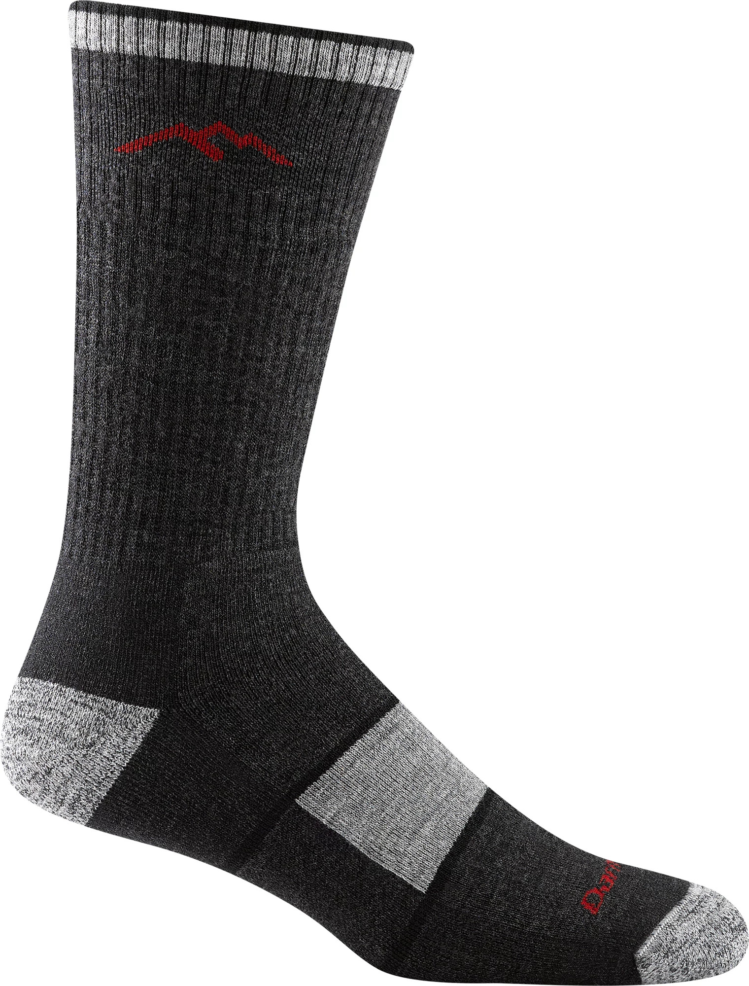 Men's Darn Tough Hiker Merino Wool Full Cushion Boot Socks shown in Black (Black)