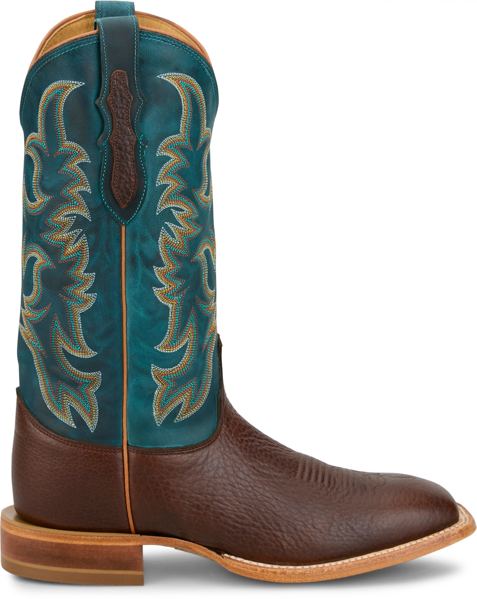 Men's Justin Boots Braxton shown in Brown (Teal)