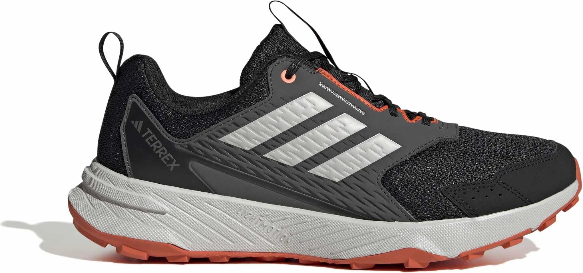 Men's Adidas Terrex Tracefinder 2 Trail Runner shown in Gray Orange (Grey)