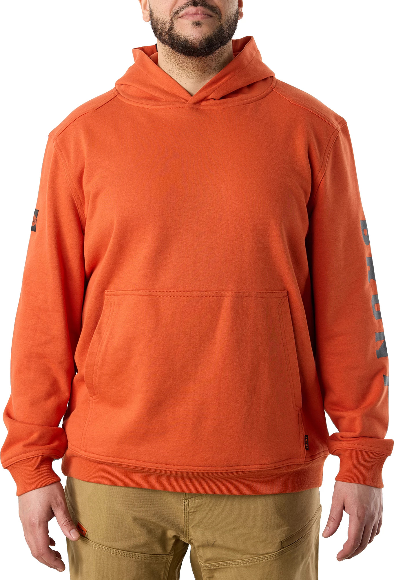 Brunt Workwear Levin All Season Logo Hoodie shown in Brunt Orange (Orange)