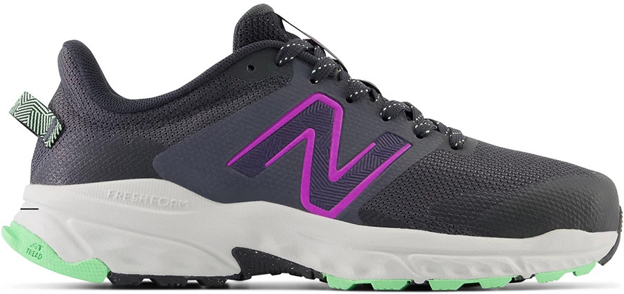 Women's New Balance 510v6 Trail Runner shown in Charcoal (Multicolor)