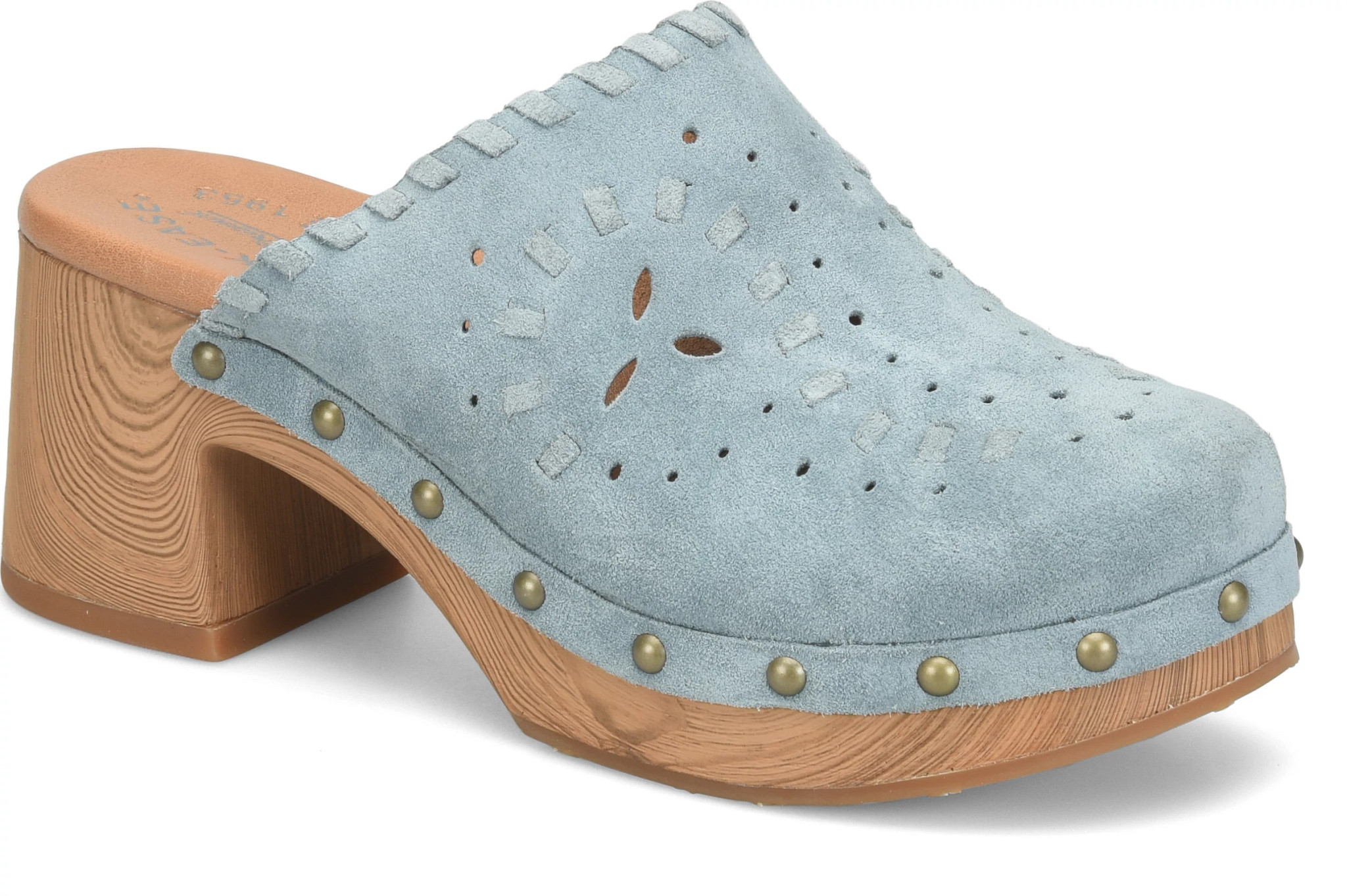 Tomika shown in Light Blue Suede (Blue)