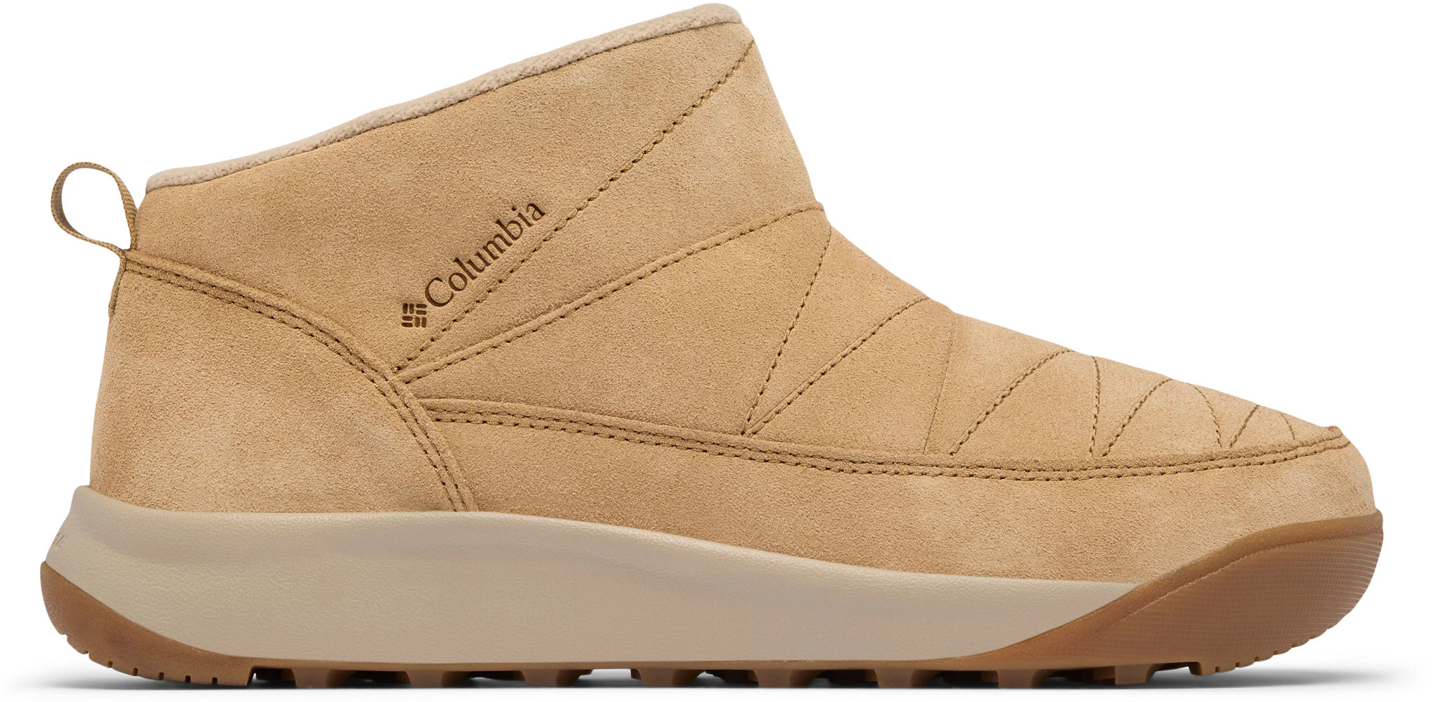 Women's Columbia Minx Suede Water Resistant Xtra Shorty shown in Sahara (Brown)