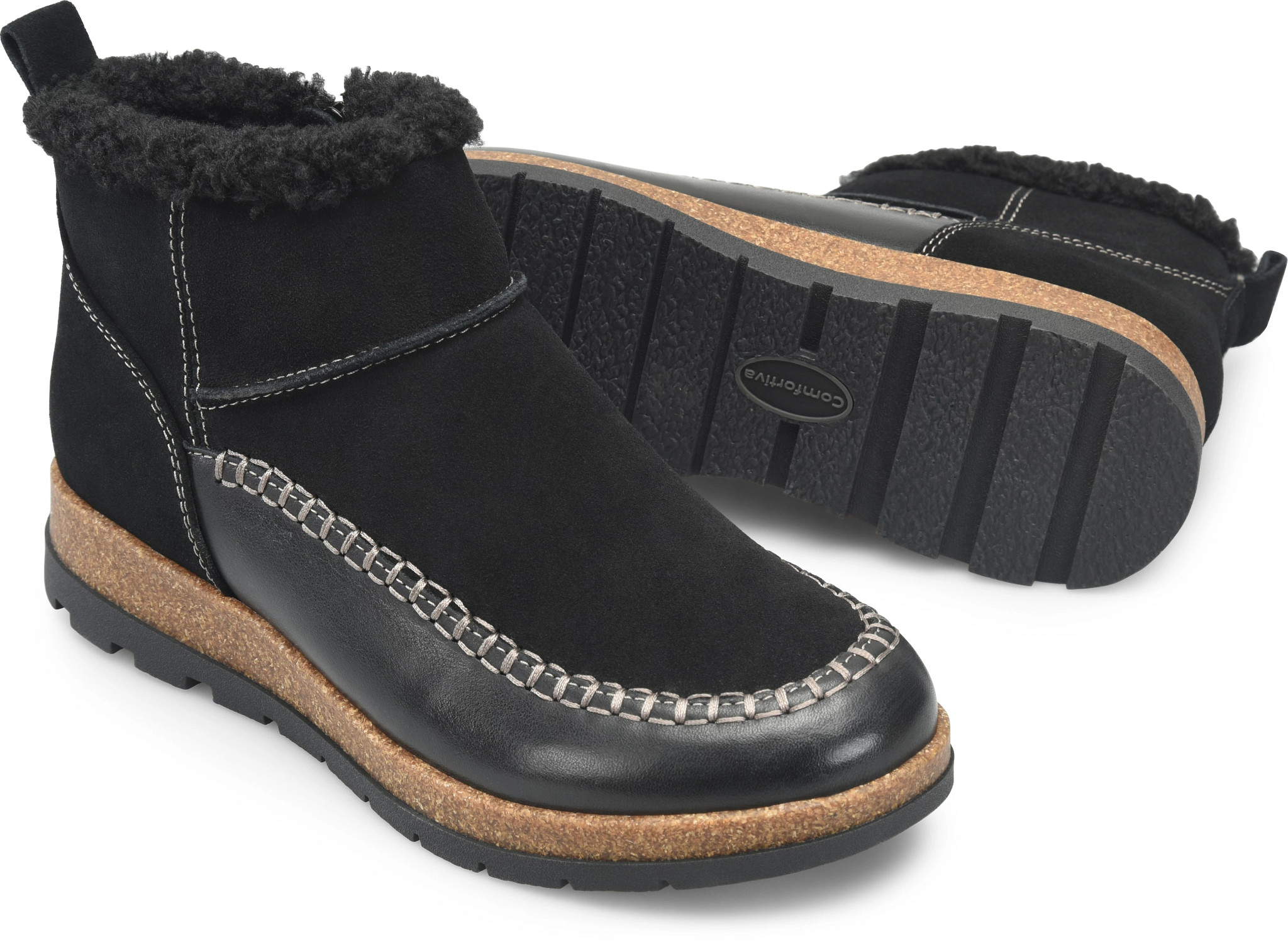 Louise shown in Black Suede (Black)