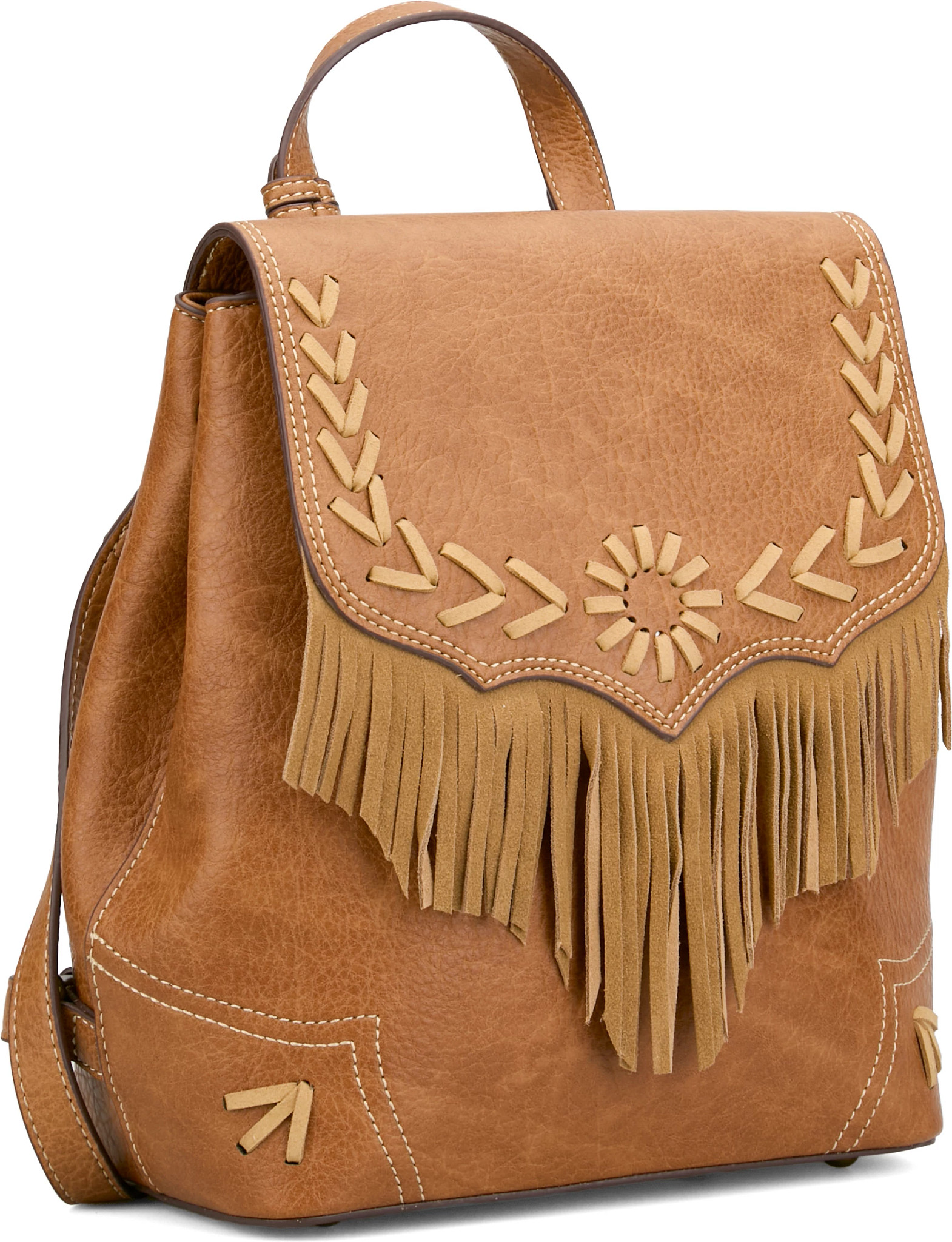 Justin Ladies Mini Backpack Tan W/Leathe se muestra en la Tan (Caf&eacute; Claro)