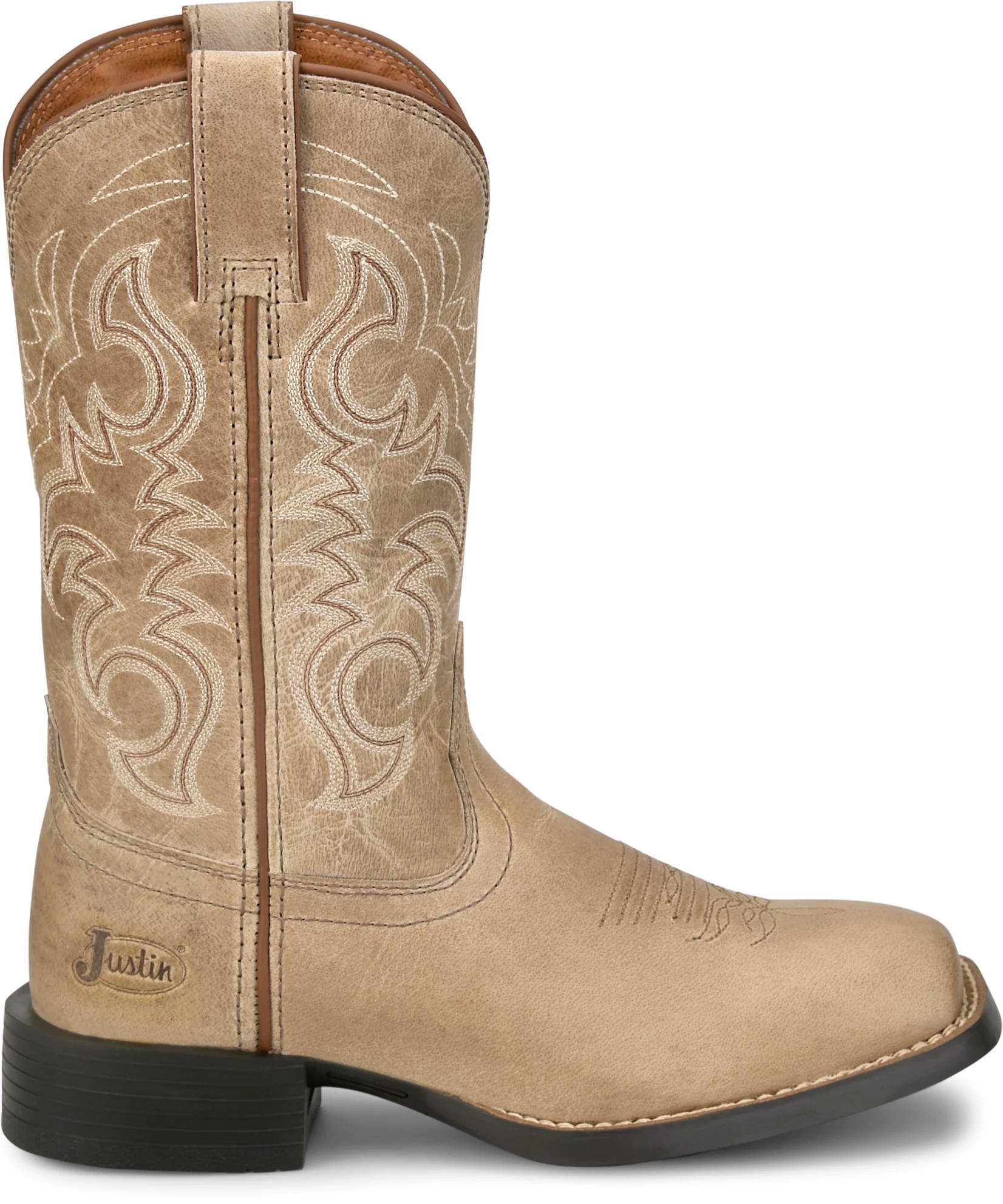 Women's Justin Boots Della 11" Western shown in Tan (Tan)