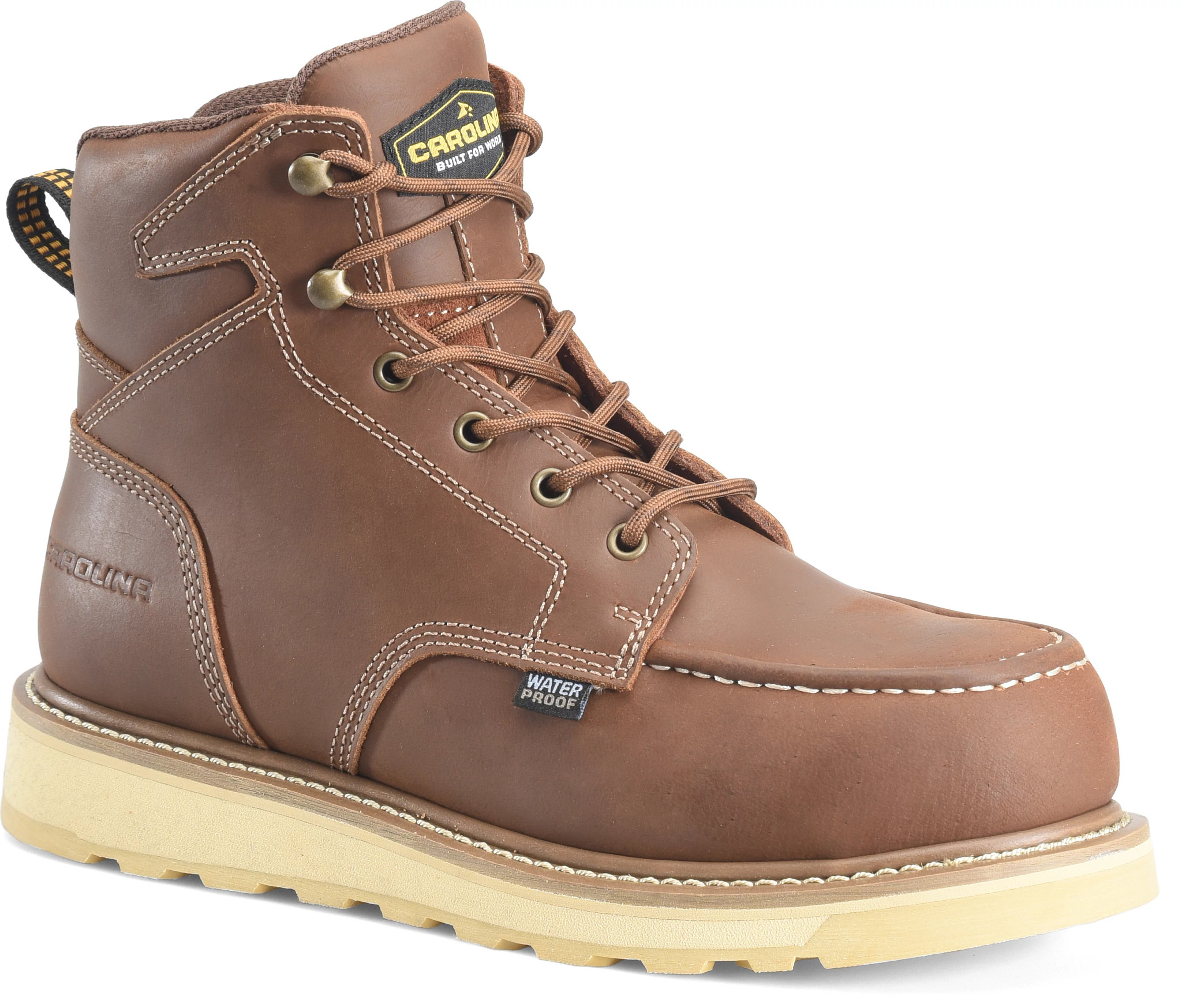 Gruntz: 6" Waterproof Work Boot (Soft Toe) se muestra en la Brown (Caf&eacute;)