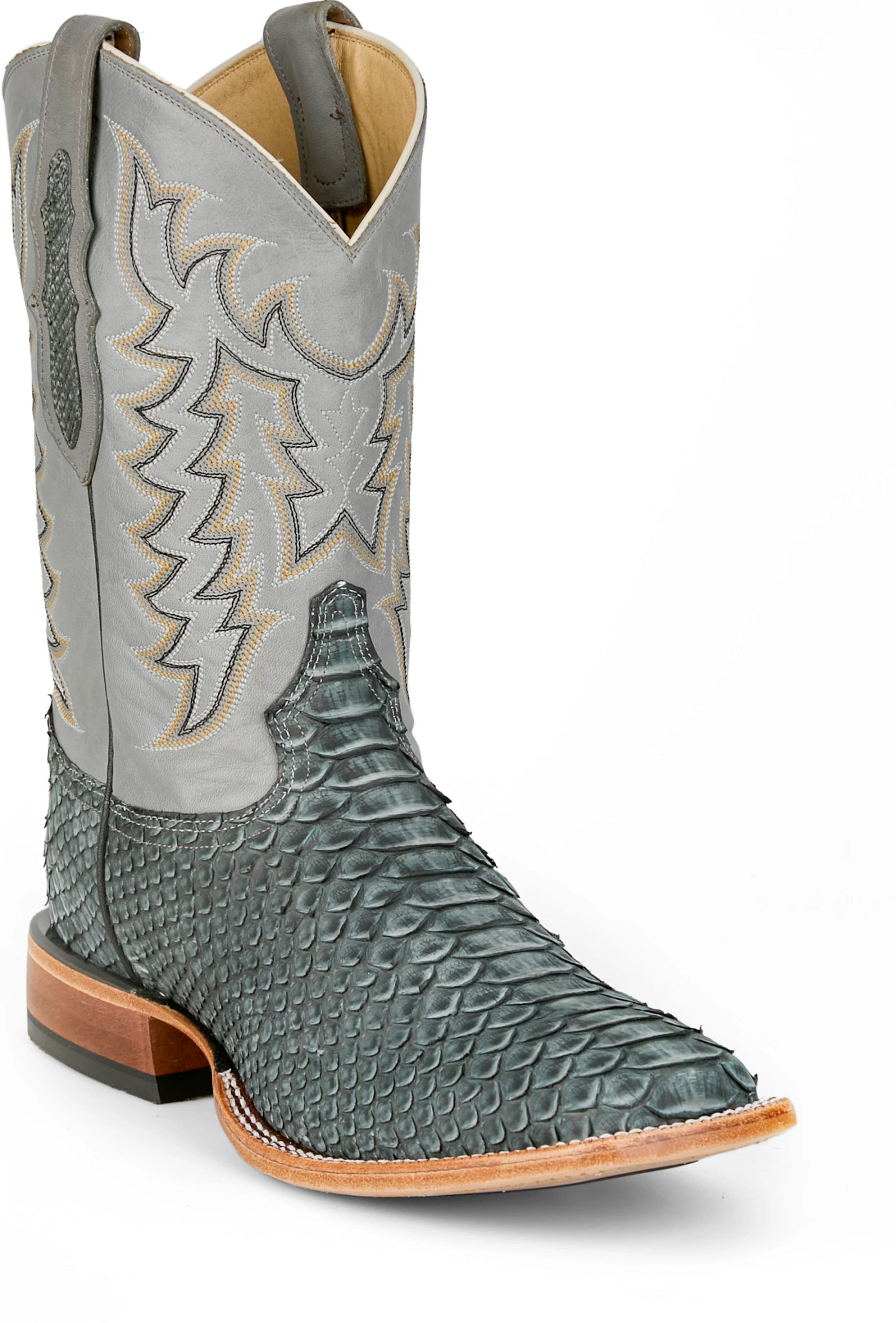 Bottes De Cowboy Vintage Tony Lama 8540 Hommes 10 D Cuir Exotique Teju