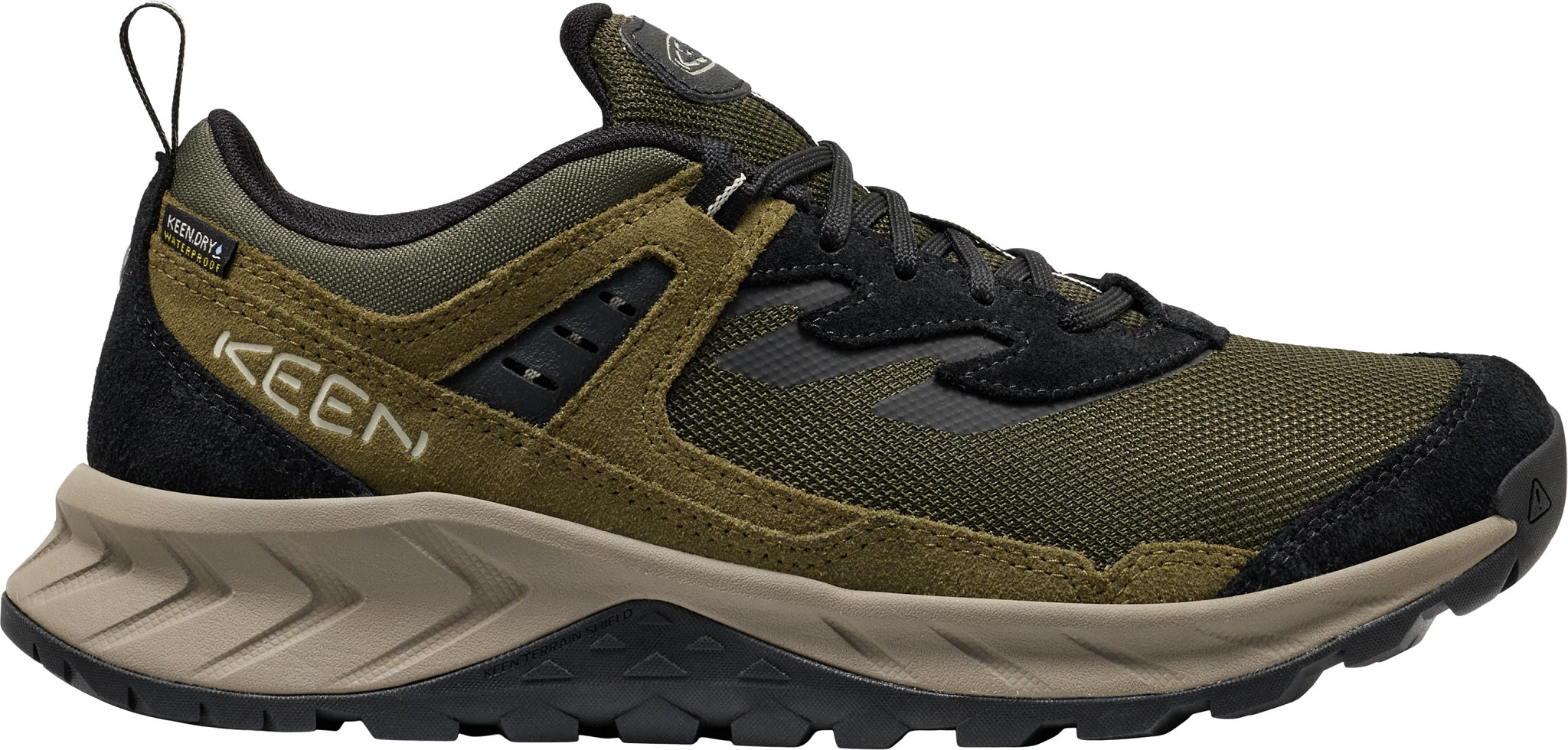 Men's Keen Hightrail Waterproof Trail shown in Forest Night Dark Olive (Green)