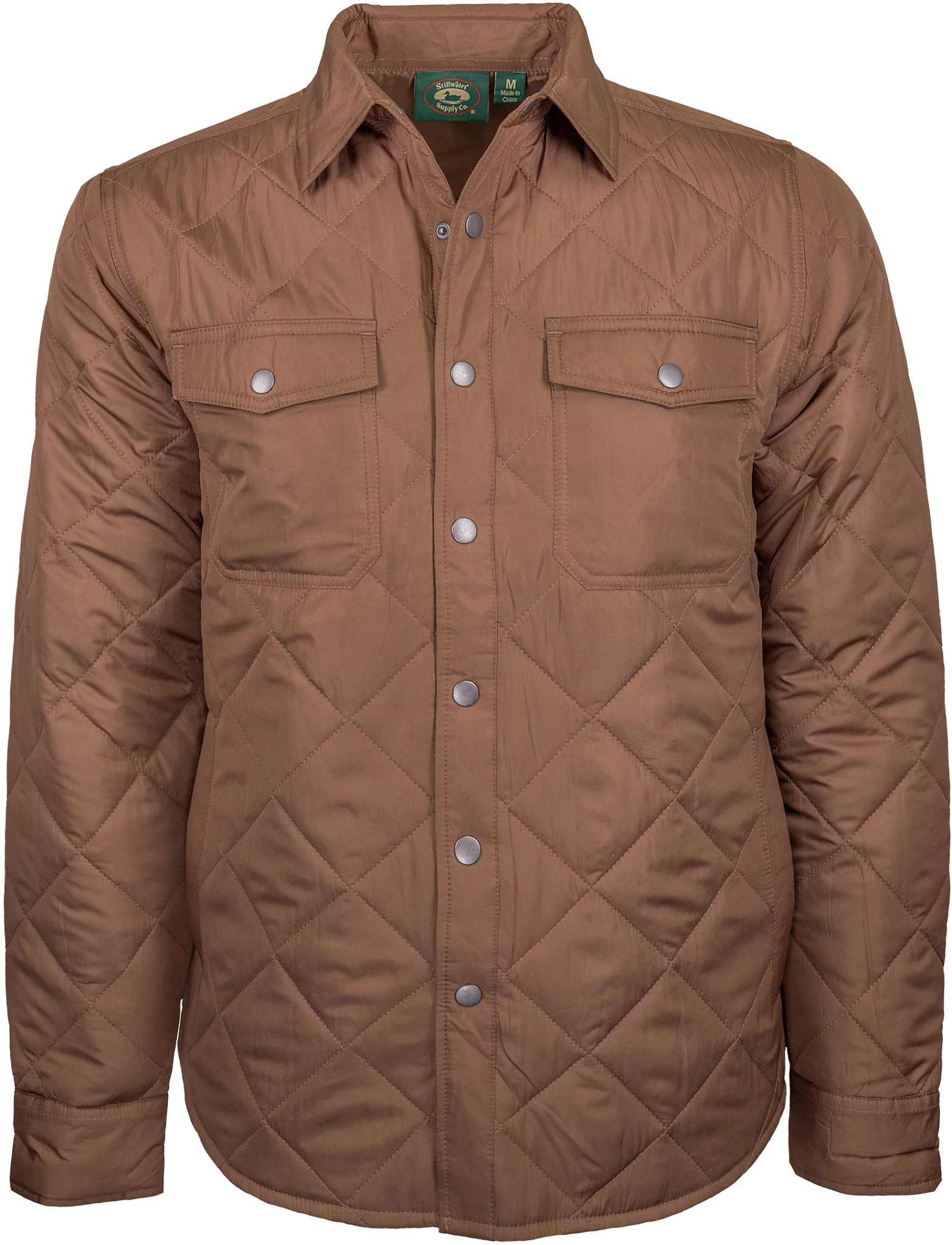 Men's Pacific Teaze Wainwright Quilted Shirt Jacket shown in Cocoa (Brown)