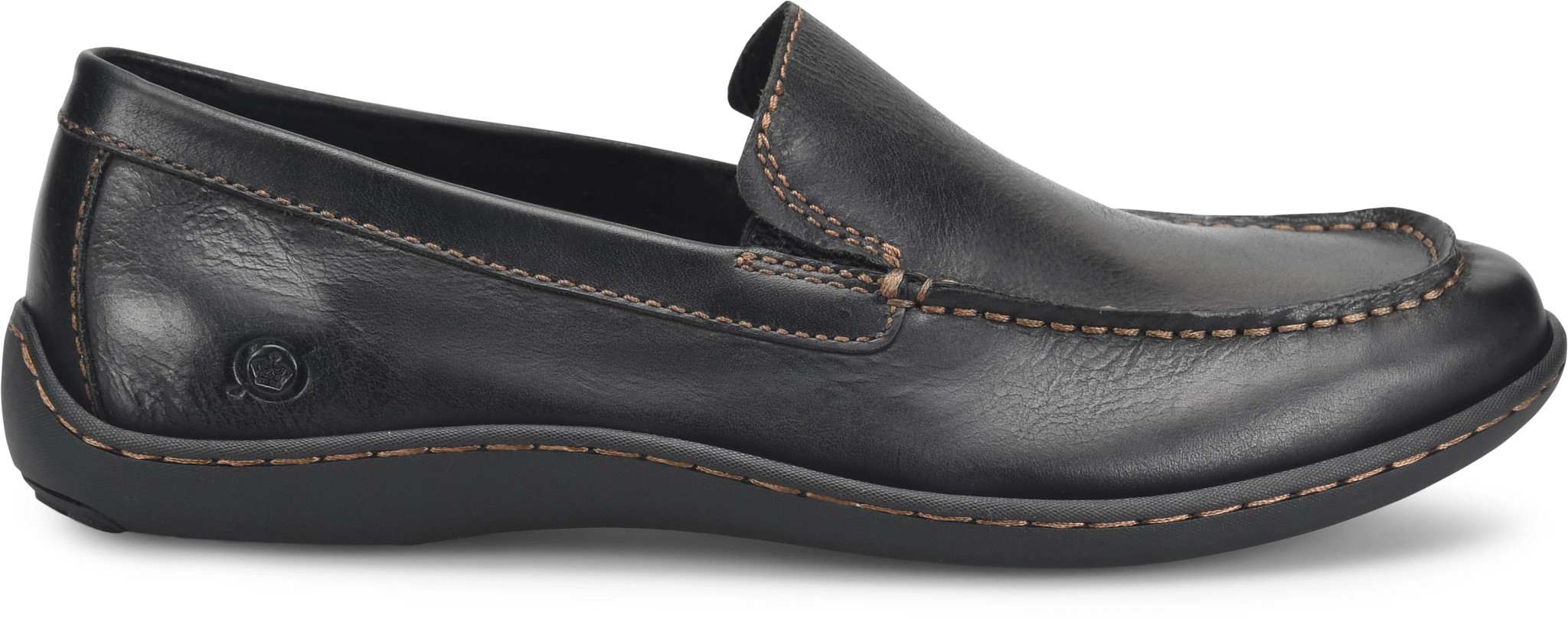 BORN | Caleb weathered black loafers/slip-on shoes dress/casual Amazon.com | Bruno Marc Men main image 3