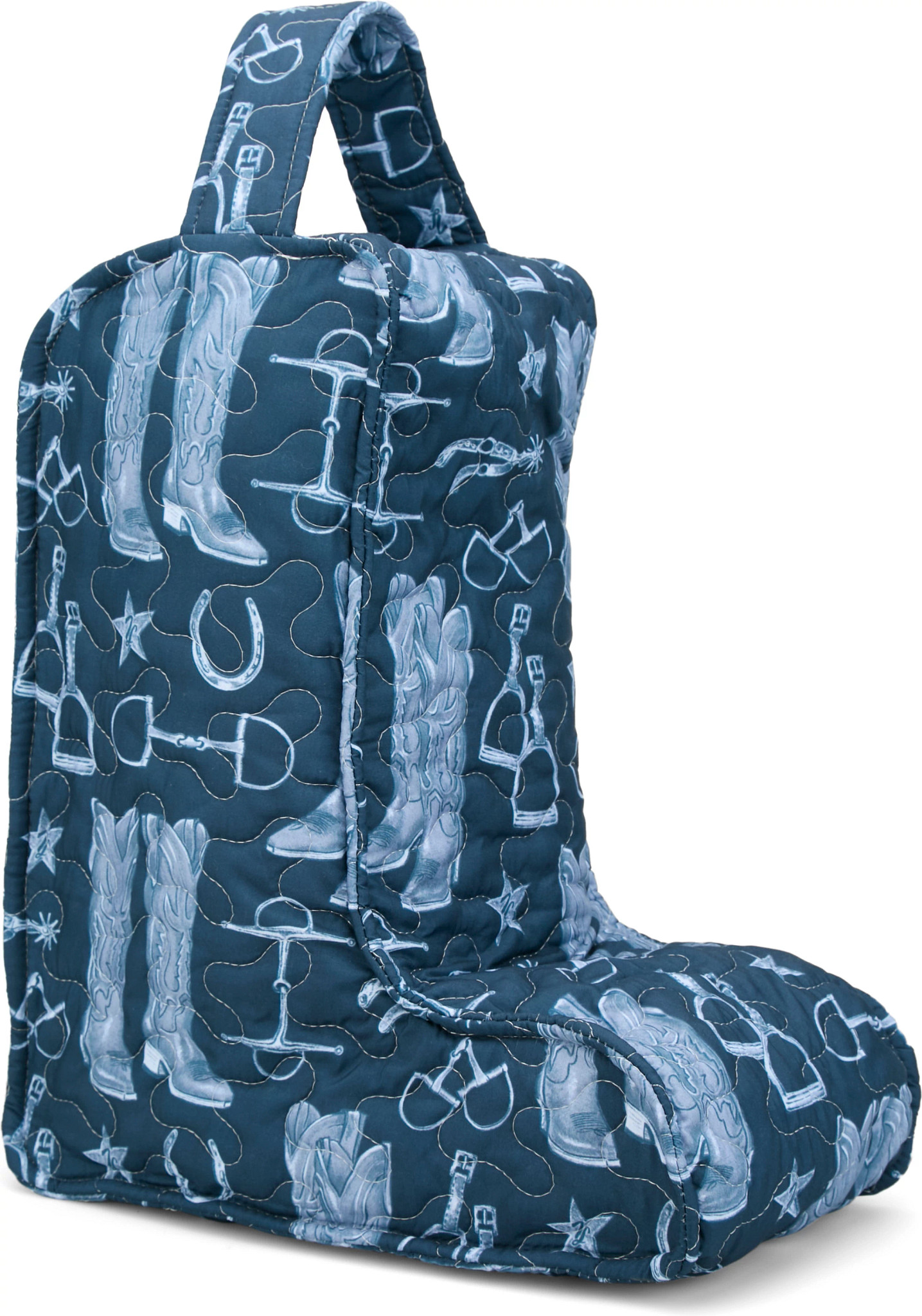 Ida Mae Quilted Boot Bag shown in Navy (Blue)