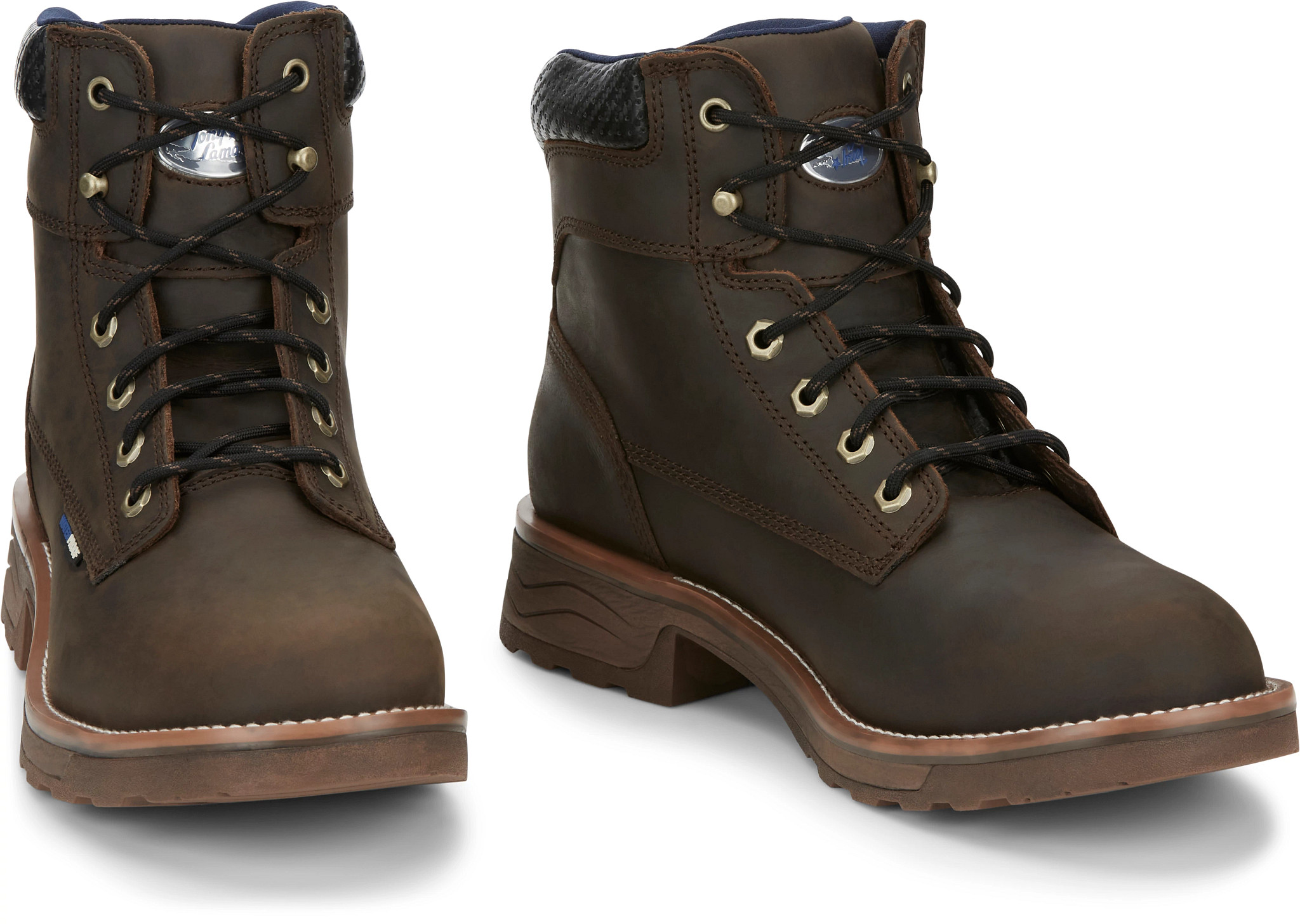 Tony lama square store toe work boots