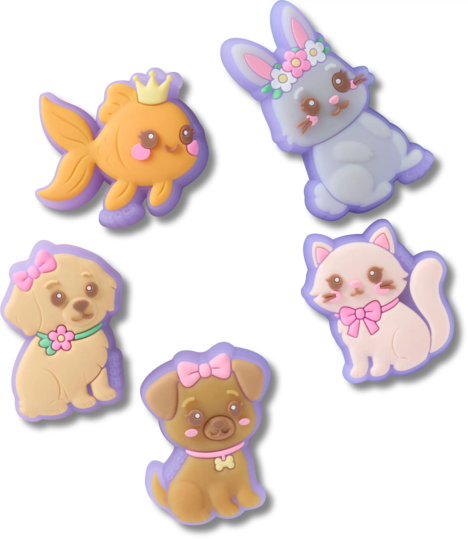 Unisex Crocs Light Up Princess Pets 5 Pack Jibbitz shown in Multi (Multicolor)