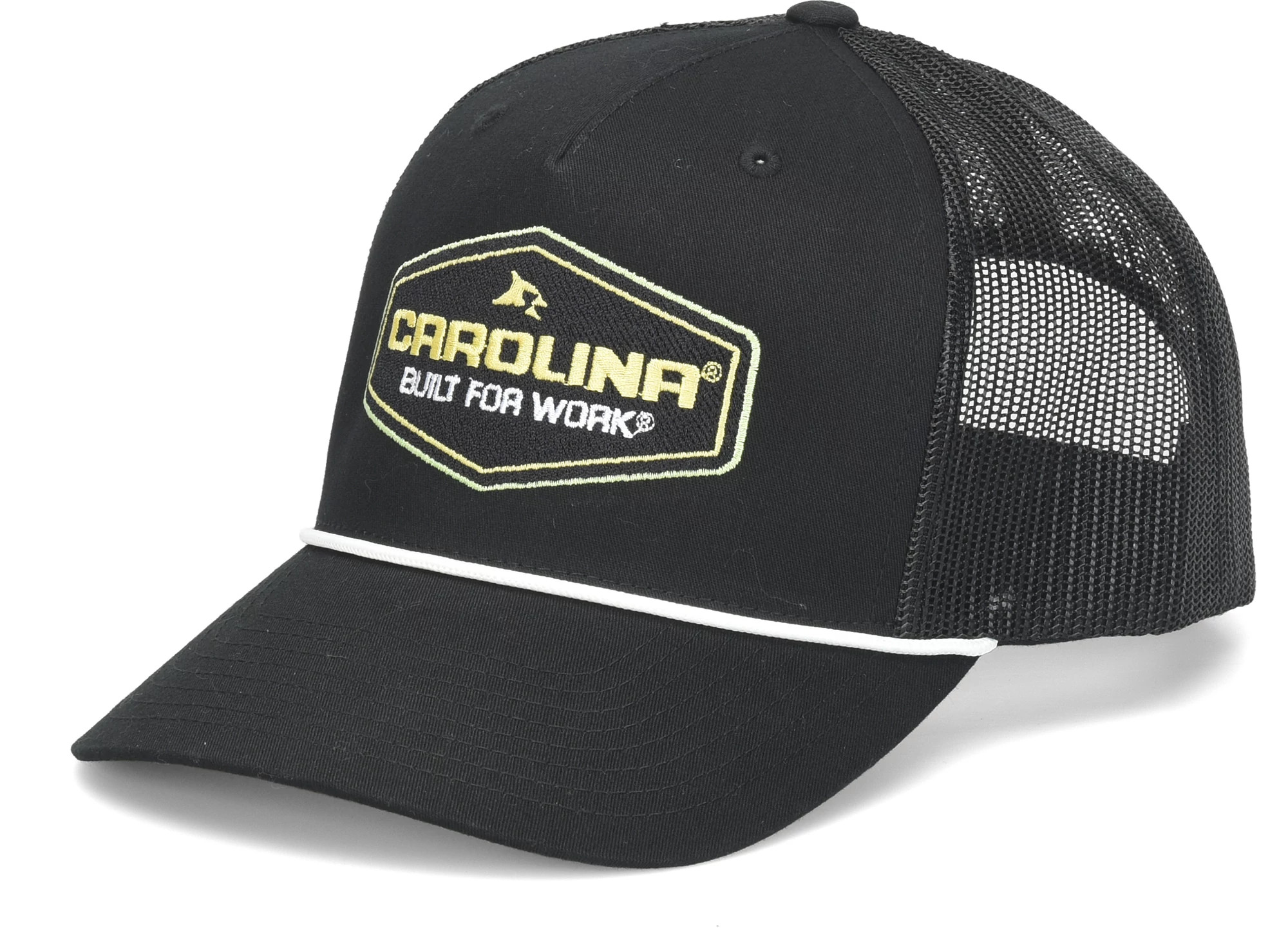 Carolina Black / Neon Trim Logo Trucker shown in Black (Black)