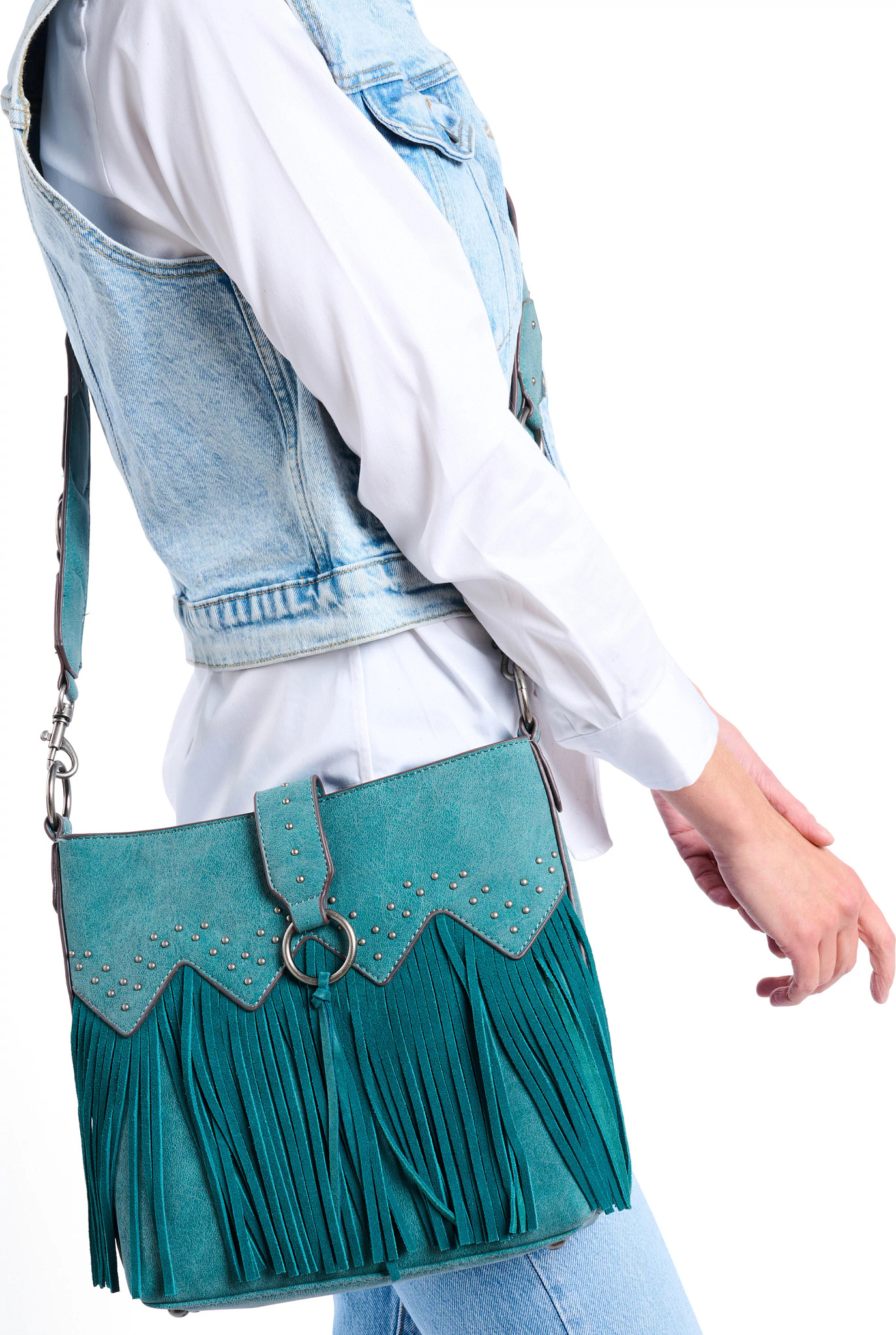 【WONDER WONDER】Reelky Fringe Mini Cross Bag Tote Bag The-Flamands-Fringe-Tote-