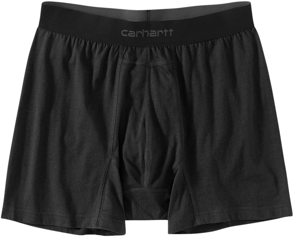 Men's Carhartt Cotton Blend 5 Inch Boxer Briefs shown in Black (Black)