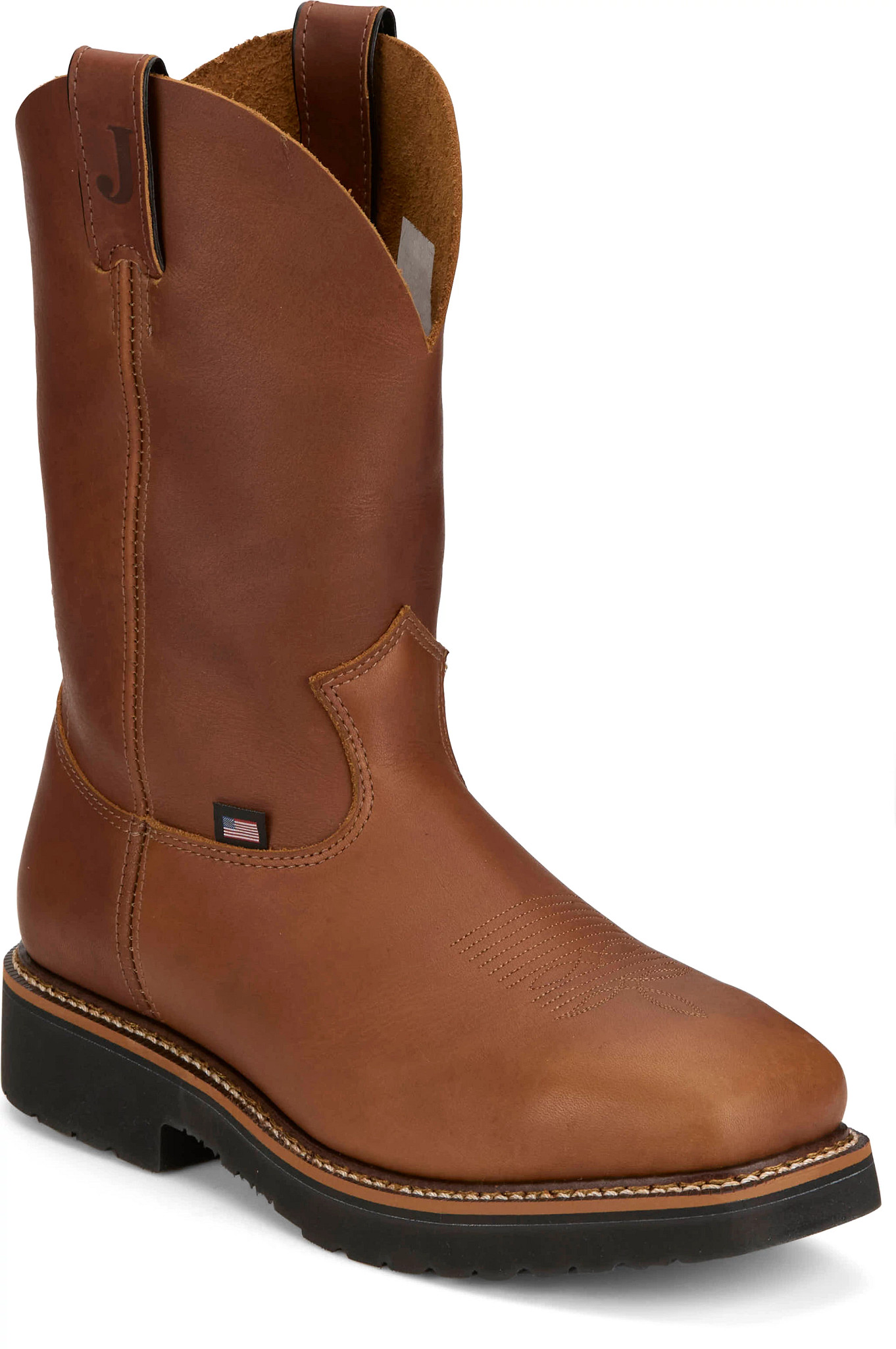 Justin Boots L2904 サイズ 6 1/2 JUSTIN WOMEN'S BARNWOOD BROWN COW SQUARE TOE BOOTS, L2904
