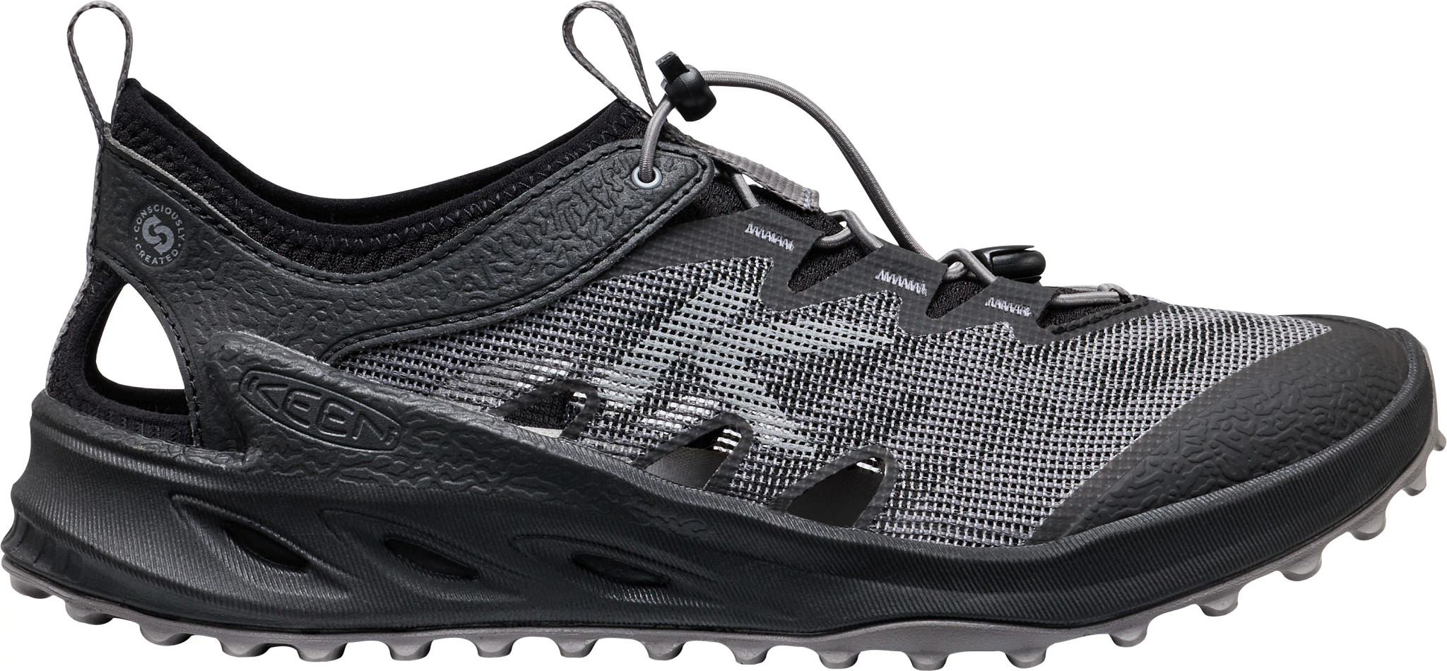 Men's Keen Zionic Adv Watersport Sandal shown in Black (Black)
